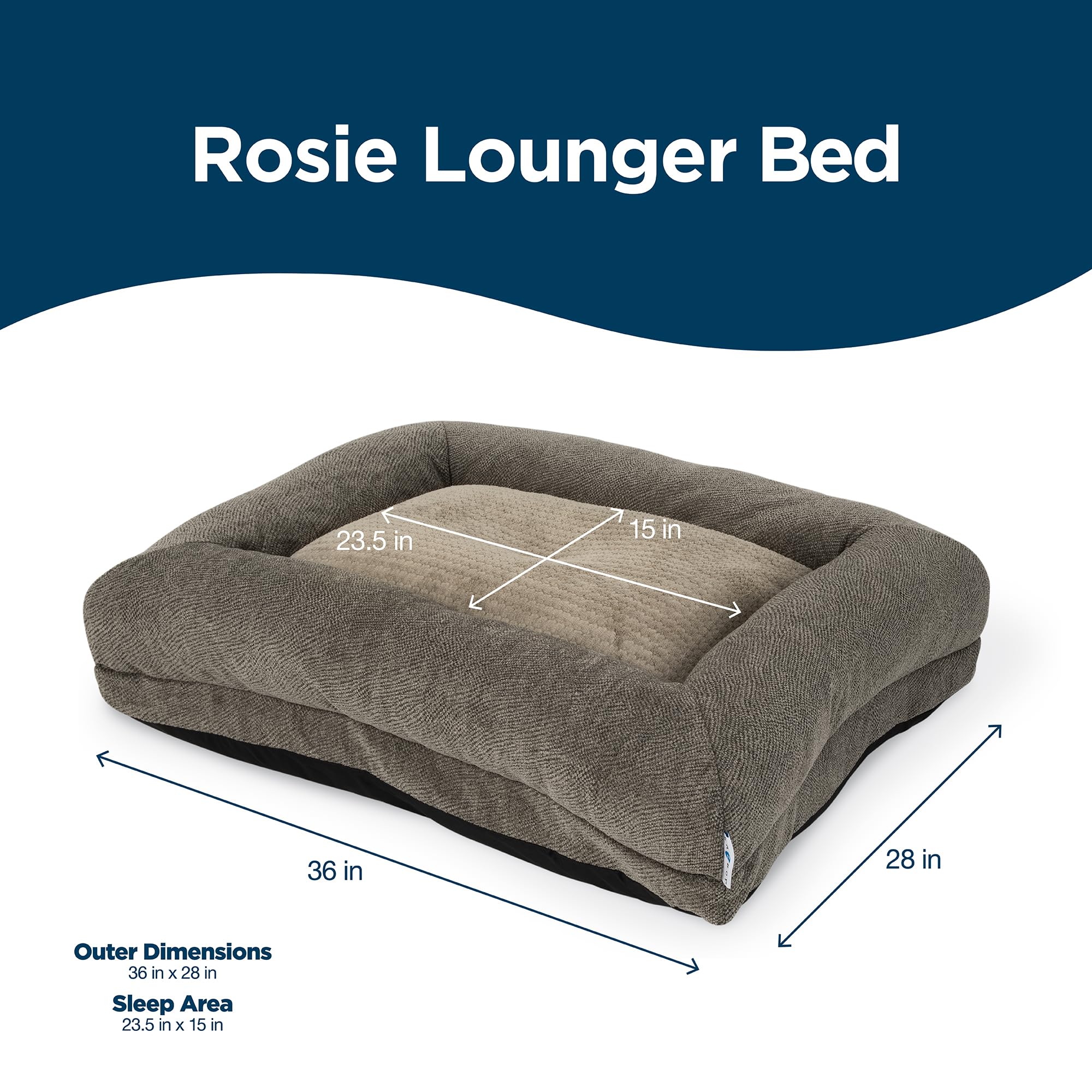 Amazon.com : Petmate La-Z-Boy Rosie Lounger Large Dog Bed Taupe