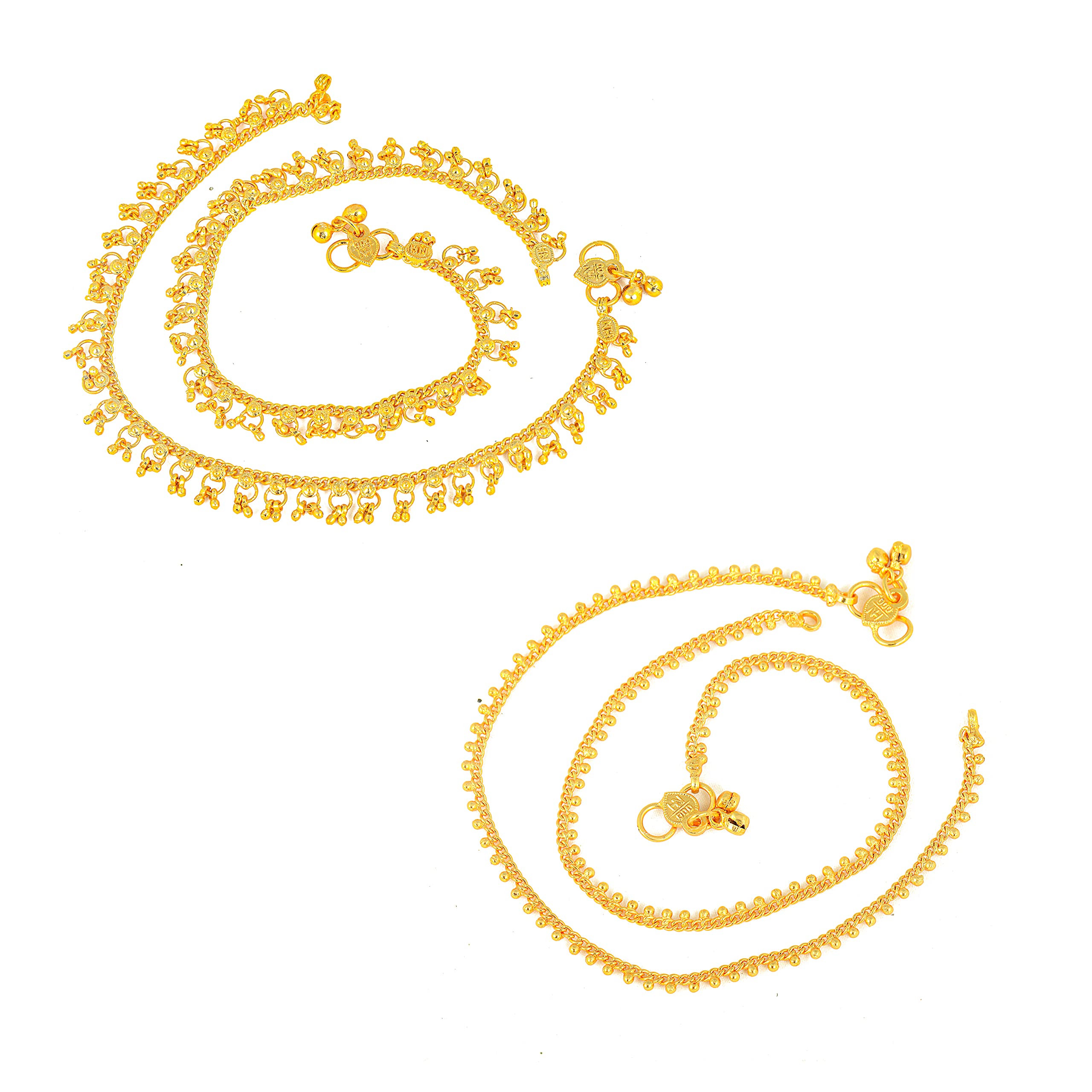 MEENAZ Traditional Simple ethnic 1 Gram Micro gold daily use Foot Single Leg Chain Golden Anklets Ghungroo payal combo for girls women ladies bridal pajeb Payjeb Painjan Pattilu -ANKLET PAYAL-AME021 (B09D3R69PF) Amazon Price History, Amazon Price Tracker