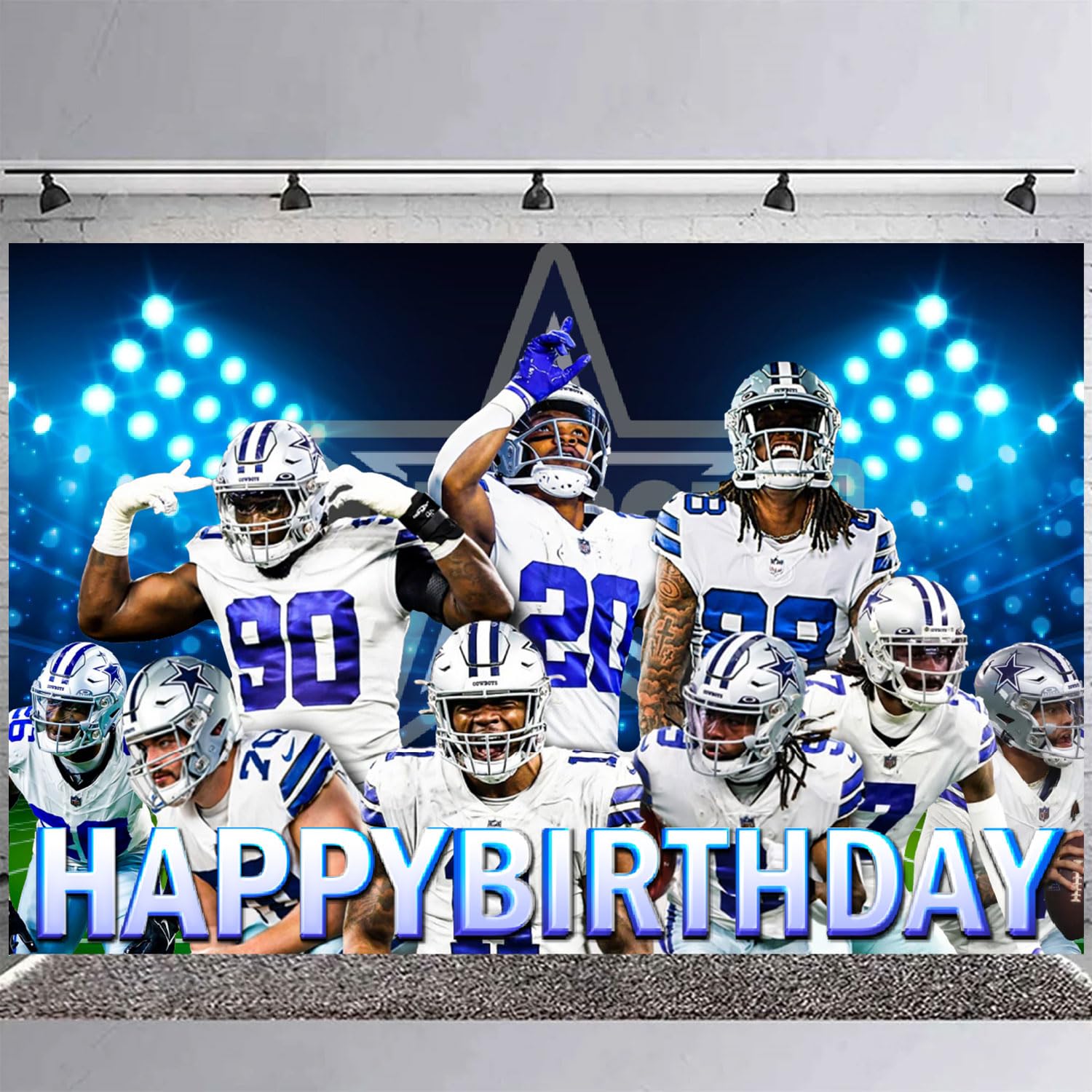Cowboys of Dallas Backdrop 5x3 Vinyl Dallas Football Birthday Party Supplies Photography Background Picture Photoshoot Cake Table Decor Banner Video Shoot Drapes Poster : Electronics