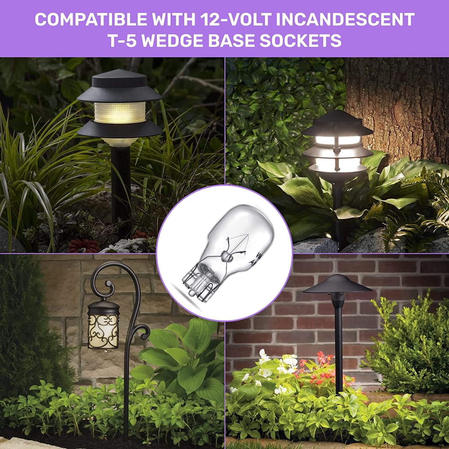 SWEETLO T5 4w/12v 4w Path Light Replacement Bulbs Malibu Landscape - Garden Lights Landscaping Low Voltage Bulbs - b921xf lv526 ge915 lv528 16120x ml7w4c ge555 lv516 c923 Incandescent Bulbs