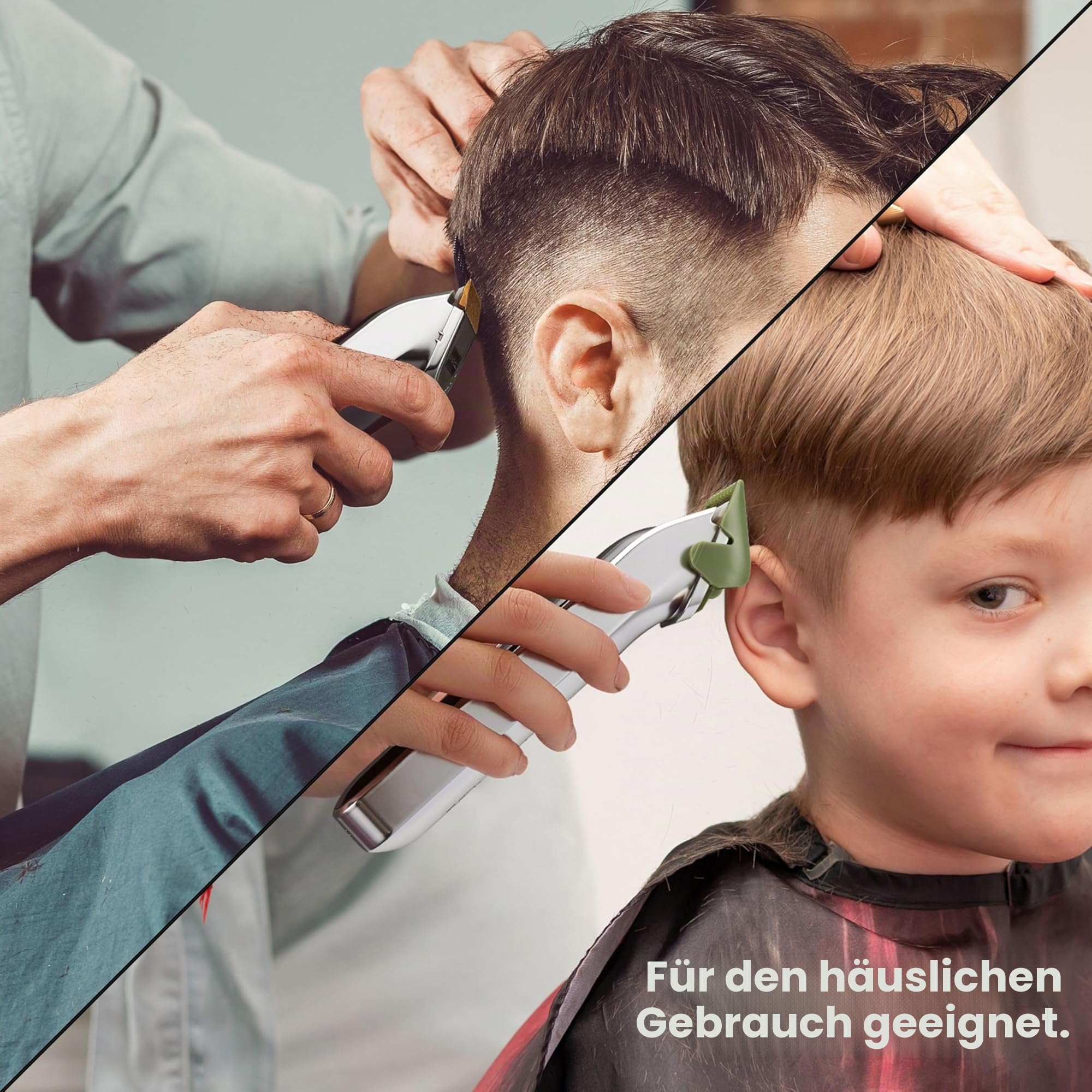 BarberBoss Professioneller Bart- und Haarschneider für Männer, Gesichtsschneider, Präzisionsknopf, 2 Geschwindigkeitseinstellungen, USB-Aufladung, Keramik- und Titanklinge, LED-Anzeige, QR-2089