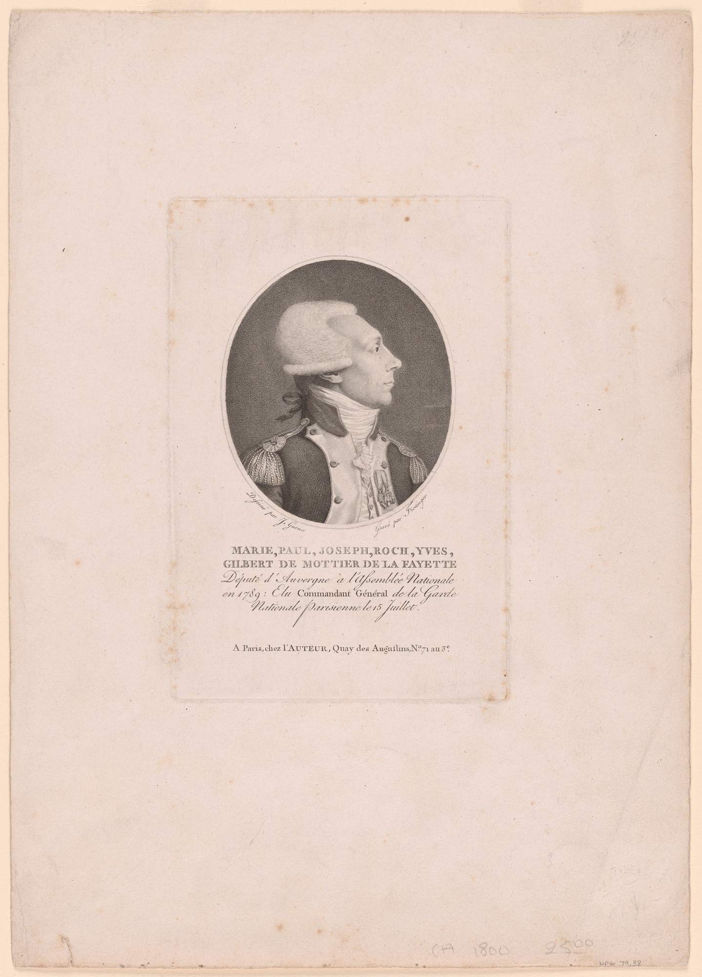 Home Comforts Portrait of Jean-urbain Guerin Marquis de Lafayette - Vivid Imagery-12 Inch by 18 Inch Laminated Poster With Bright Colors And Vivid Imagery-Fits Perfectly In Many Attractive Frames