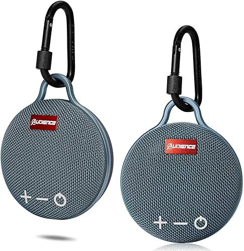 Miniatura 8 de UrbanX Audience Series IPX7 - Altavoz Bluetooth impermeable con clip, tiempo de reproducción de 20 horas, altavoz compacto con sonido grande, graves