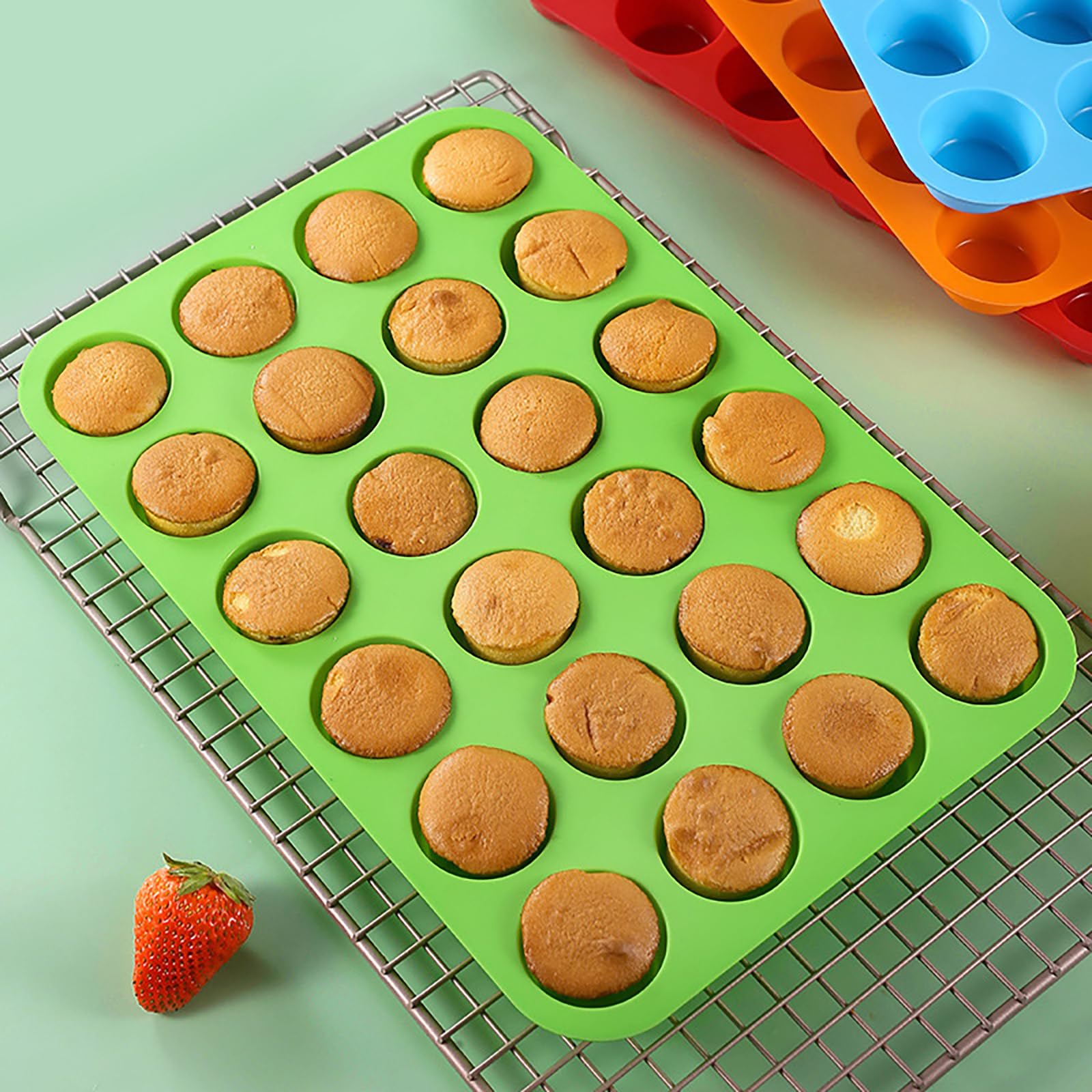 Silikon-Muffinform Für 24 Stück – Backofenfest, Spülmaschinengeeignet, Antihaftbeschichtet – Für Cupcakes, Muffins & Mehr