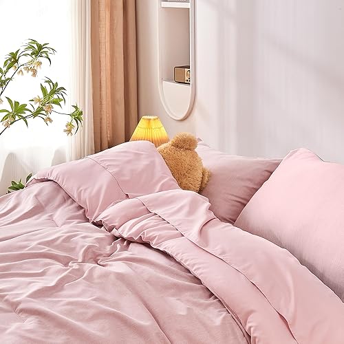 Miniatura 7 de Juego de edredón Queen con teñido catiónico, para todas las estaciones, suave y ligero de 7 piezas con edredón, funda de almohada, sábana encimera y