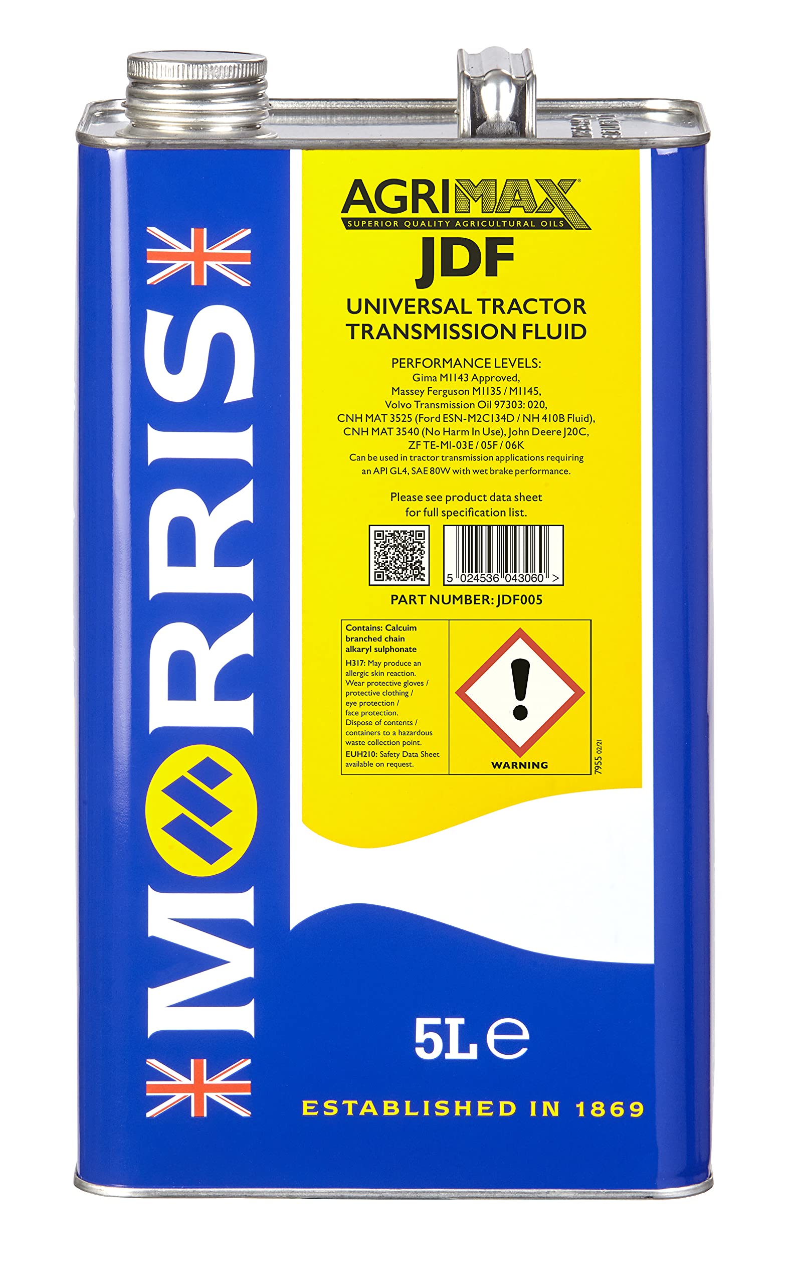 Morris Lubricants Morris Agrimax Jdf Transmission Oil - 5 Litres