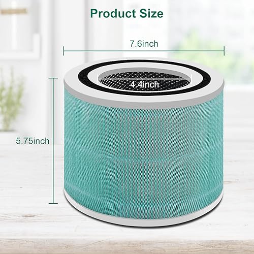 Miniatura 6 de Paquete de 4 núcleos 300Core P350 compatibles con LEVOIT Core P350Core 300 y Core 300S, carbón activado de alta eficiencia con filtro verdadero de