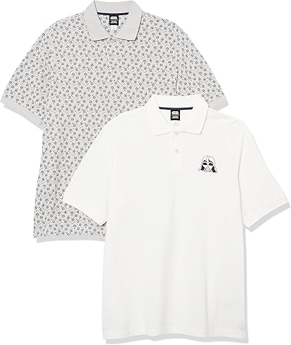 Tienda Essentials Disney Marvel Star Wars - Camisa polo de piqué de algodón para hombre, ajuste regular, paquete de 2