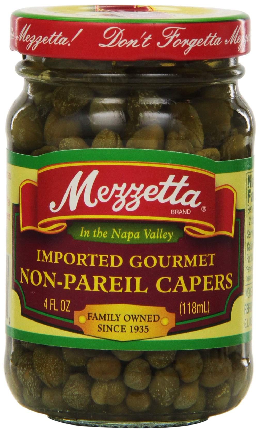 Mezzetta Capers, Non-Pareil, 4 Ounce (Pack of 12)