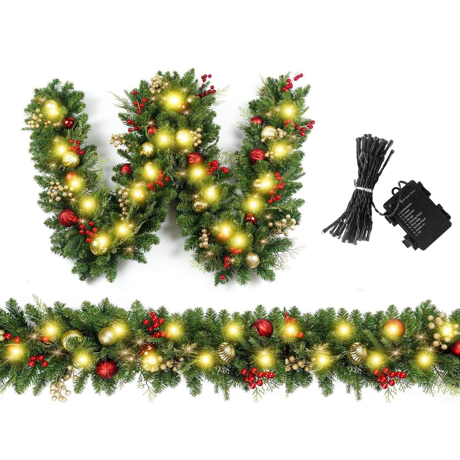 Tsophreniq Sturdy PVC Christmas Tree Vine Garlands Party Scene Backdrops for Indoor Outdoors Holiday Homes Party Decoration Christmas Tree Garlands Decorations