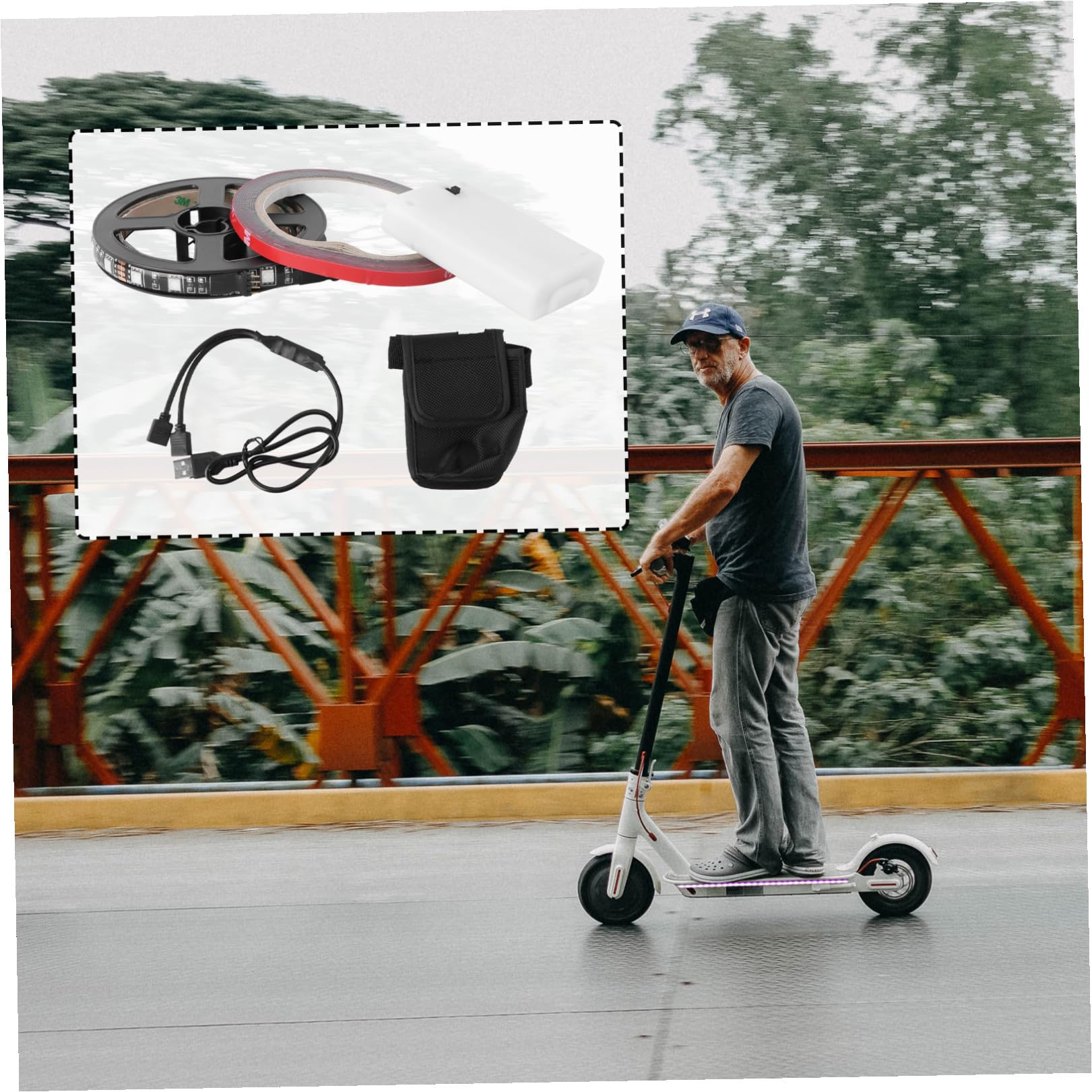 TOYANDONA Patinete Patinetes Piezas De Luz Electrónica para Patinete Accesorio para Patinete Piezas Decorativas para Reacondicionamiento De Patinete Tira De Luz Decorativa Tira De Luz