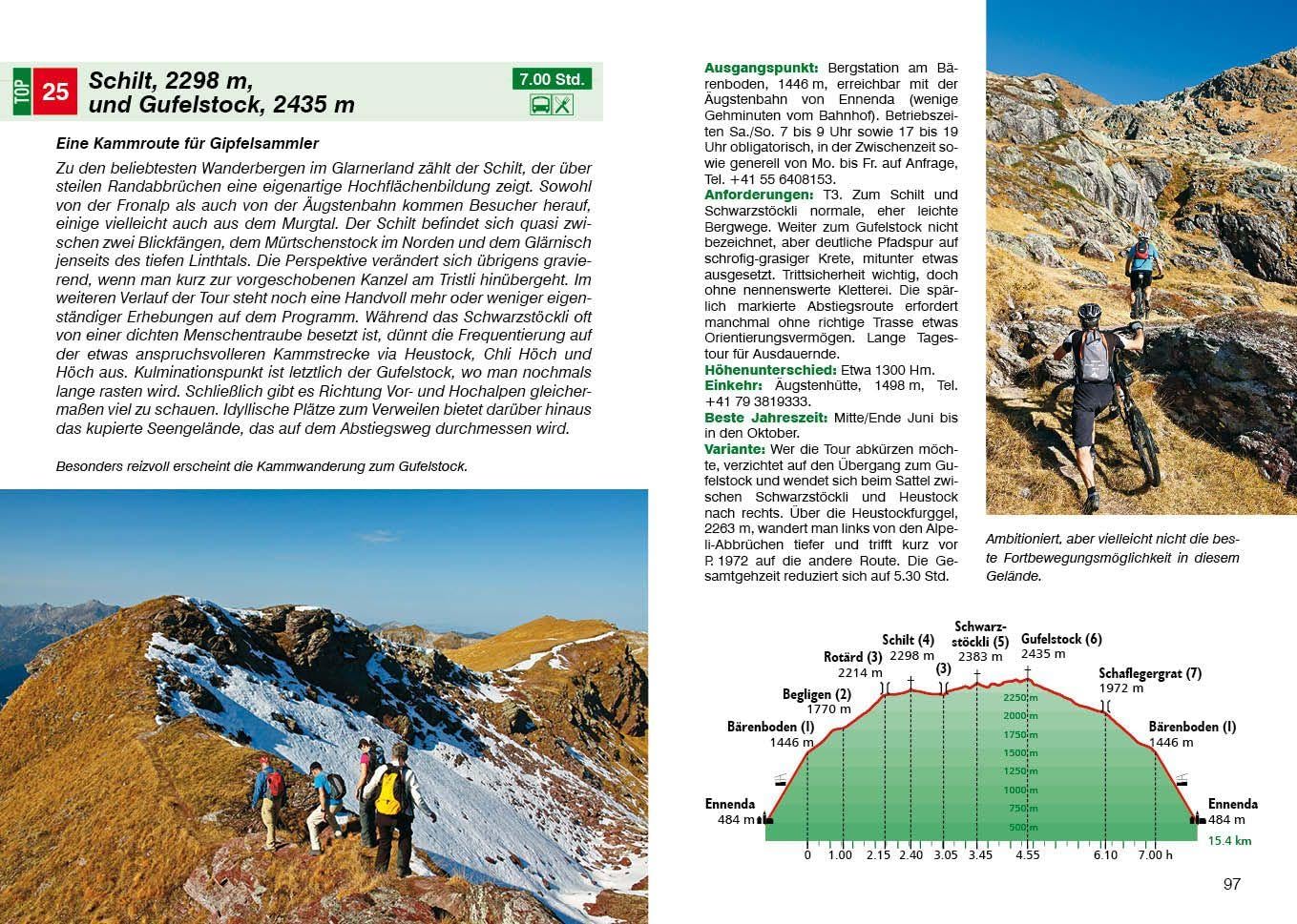 Glarnerland: mit Walensee, Sarganserland und Obertoggenburg. 55 Touren. Mit GPS-Tracks