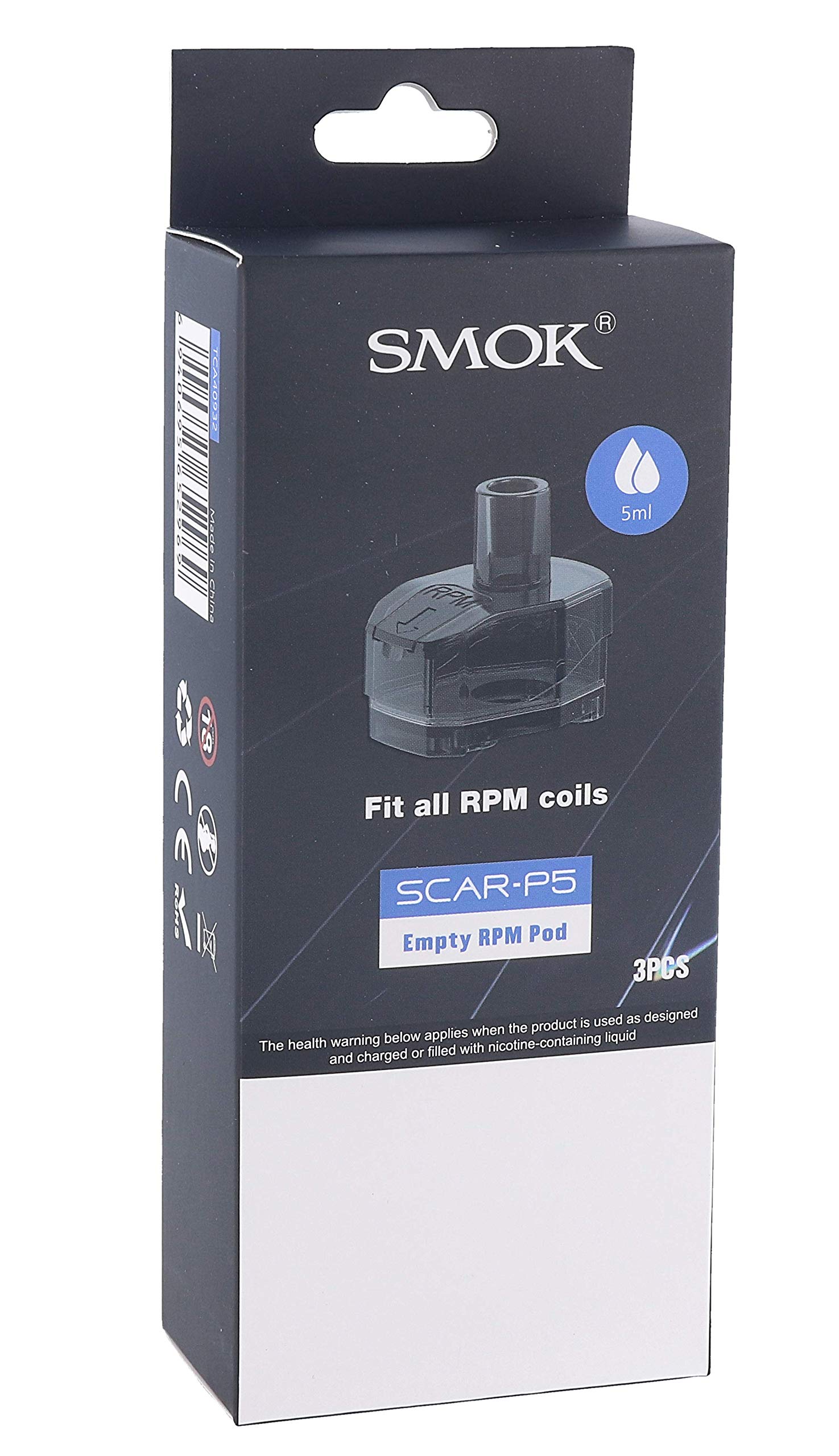 smok scar p5 rpm replacement pods Smok Scar P5 RPM Pod - 5 ml tank volume