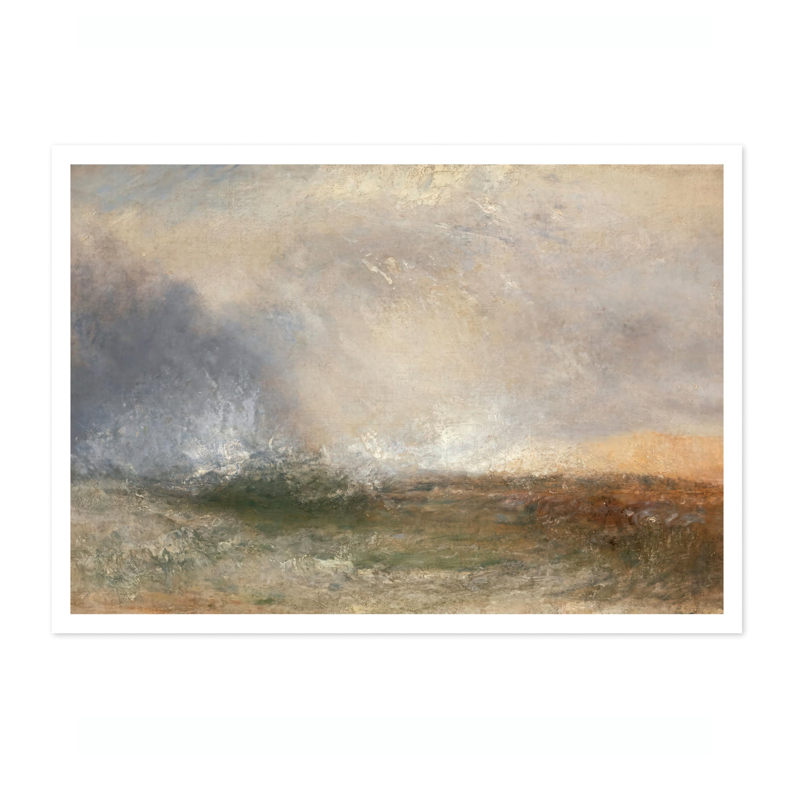 Stormy Sea Breaking On A Shore Joseph Mallord William Turner Print, Classic Art Painting Print, Romanticism Art Exhibition Wall Art, Vintage Home Decor Picture, A5 (Print Only) - 21x14.8cm โ image 1