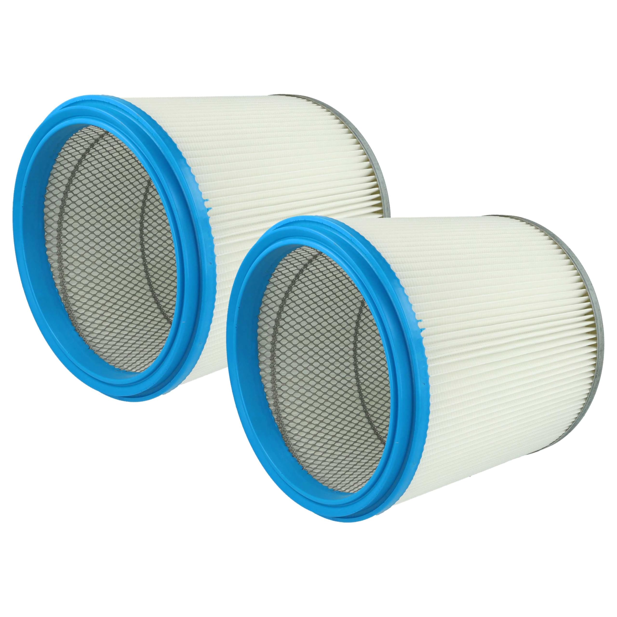 vhbw 2x filtro a pieghe piatte sostituisce Kallefornia K729W per aspirapolvere - blu/argento/bianco, lavabile