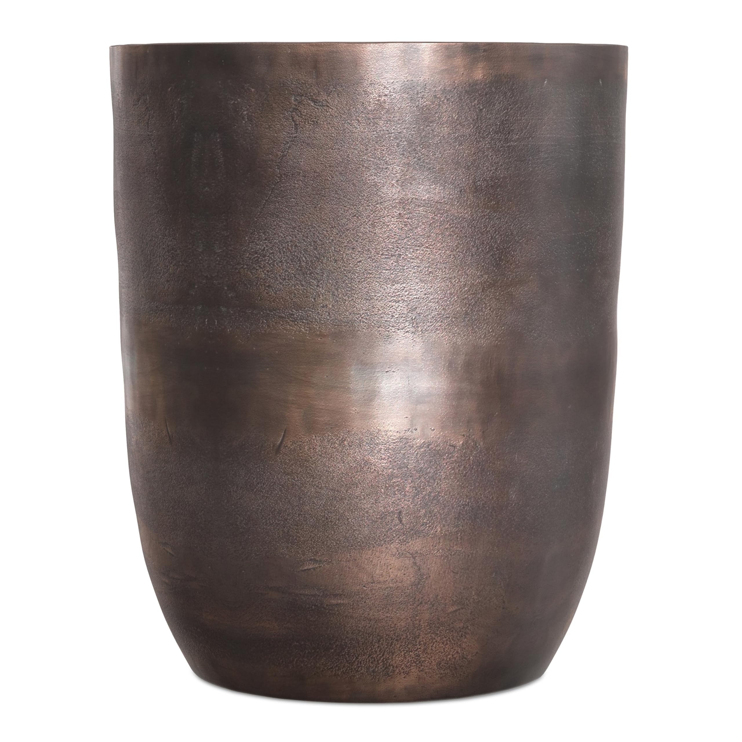 SIMPLIHOME Nova 19" Wide Round Iron Table in Copper Ombre | Industrial cast aluminum accent table with handcrafted finish; assembled side table or end table for living room or bedroom.
