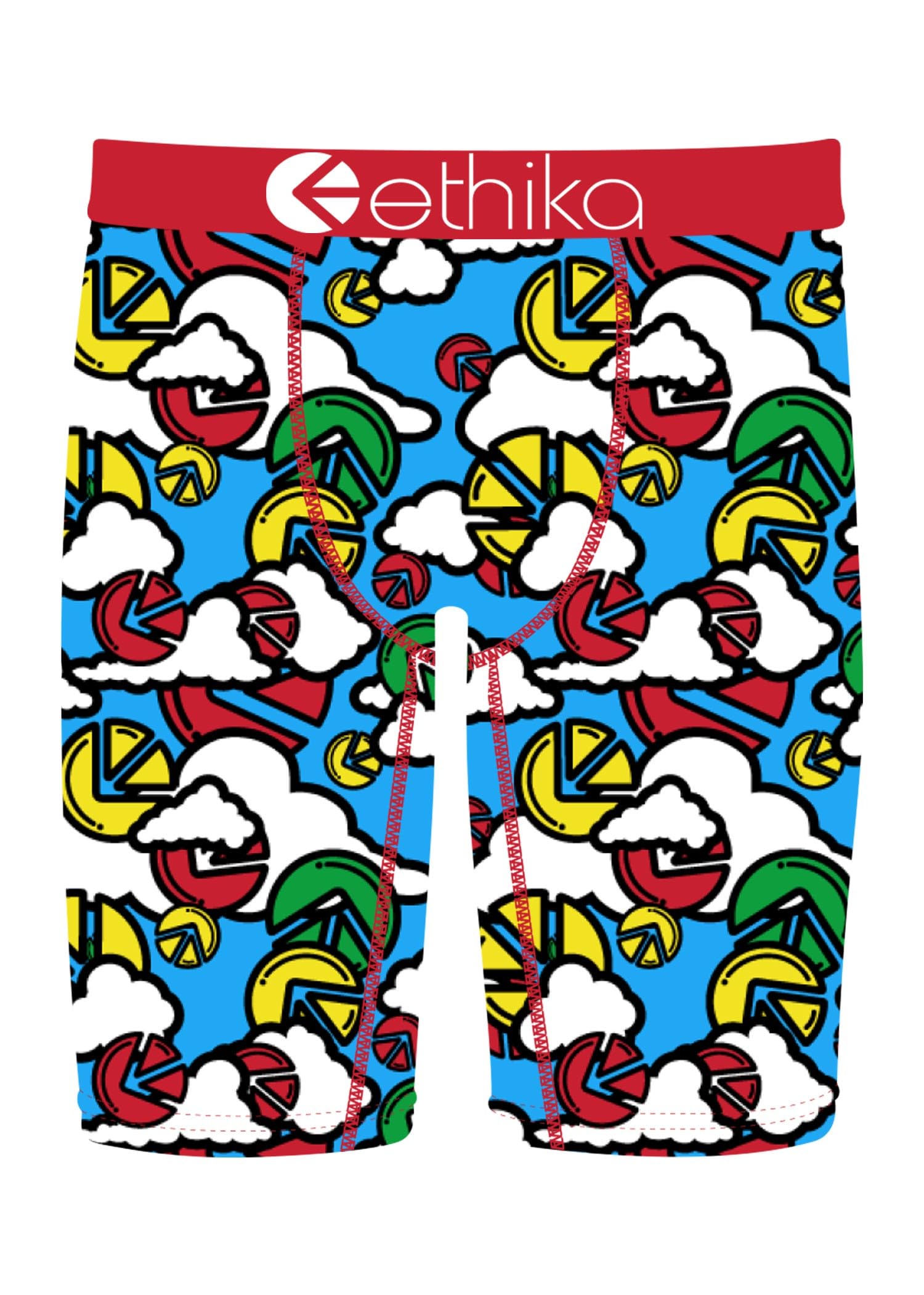 Ethika Mens Boxer Brief Knee Length 4-Way Stretch Performance Underwear with Graphic Prints Cartoon