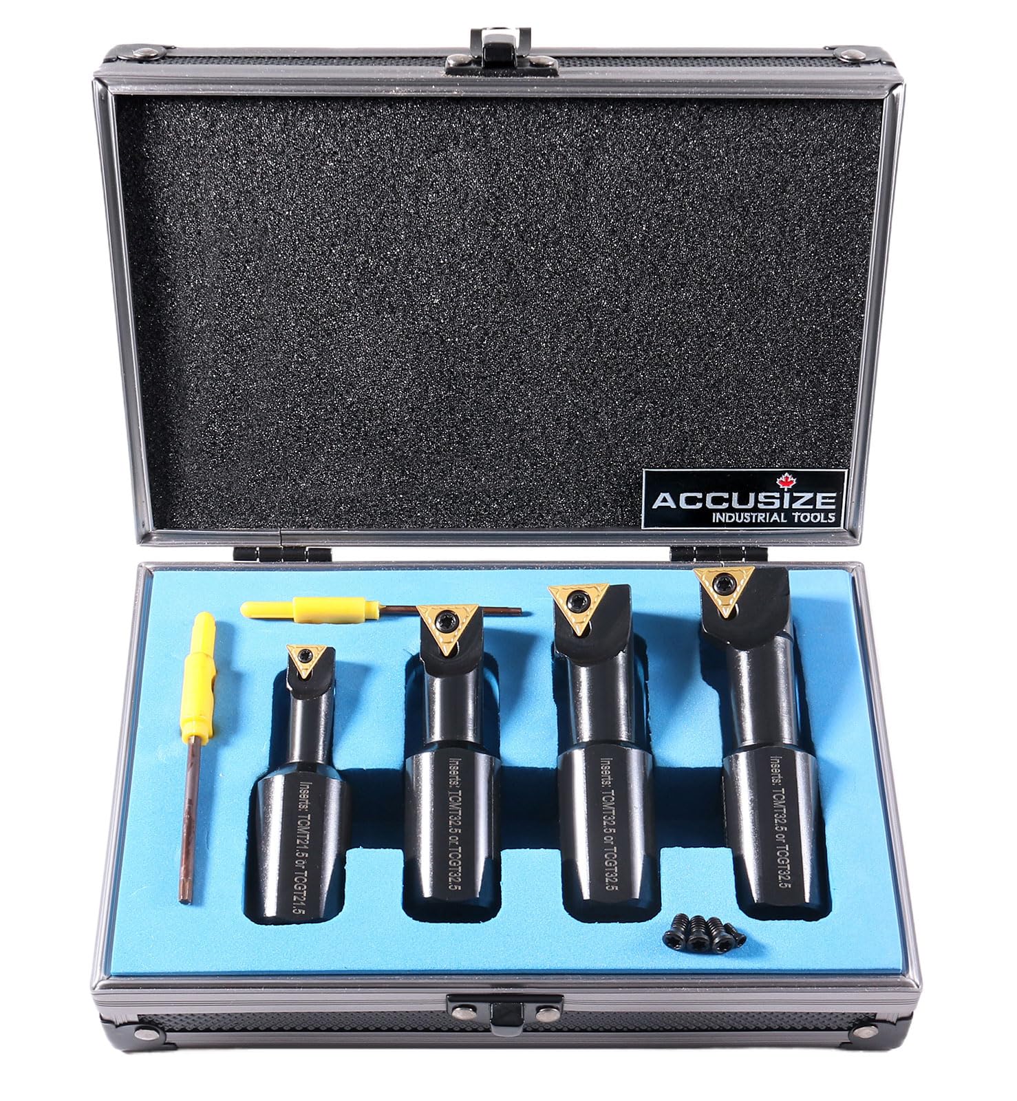 Accusize Indexable Stubby Boring Bar Set - Carbide Inserts -1