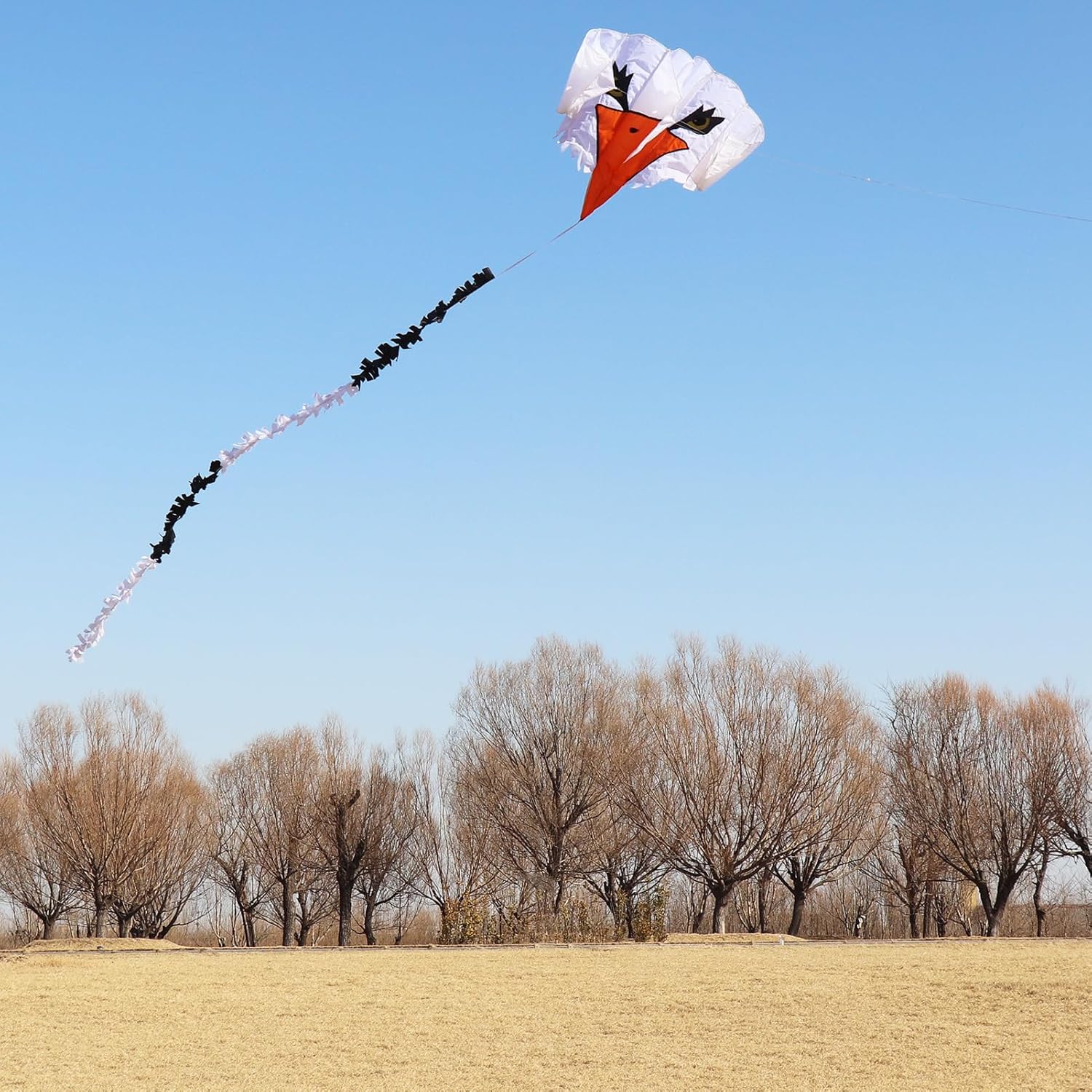 Kite Brown Eagle Kite Soft Kite: The Head of The Eagle Kite for Adults with Kite Reel and 195ft String for The Beach and Outdoor Activities.