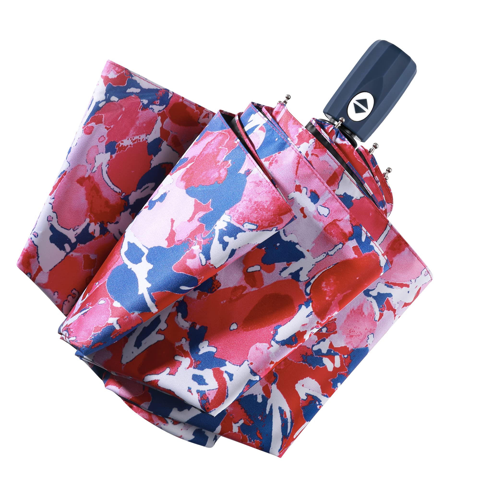 FDJASGY UV Sun Umbrella Compact Folding Travel Umbrella Auto Open Close Compact Folding Rain Umbrellas for Women Men Blocking UV 99.98%