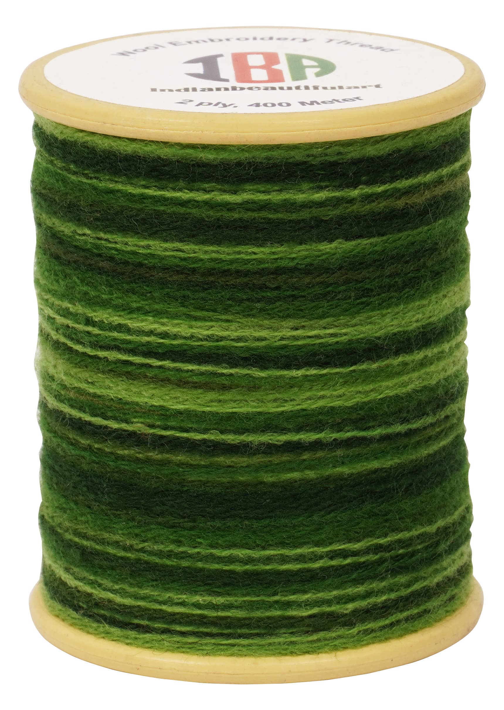 IBA Indianbeautifulart All Purpose Woolen Thread Green Color Friendship Bracelets Floss Embroidery Sewing Thread Lightweight Weaving Crochet Thread Pack of 1