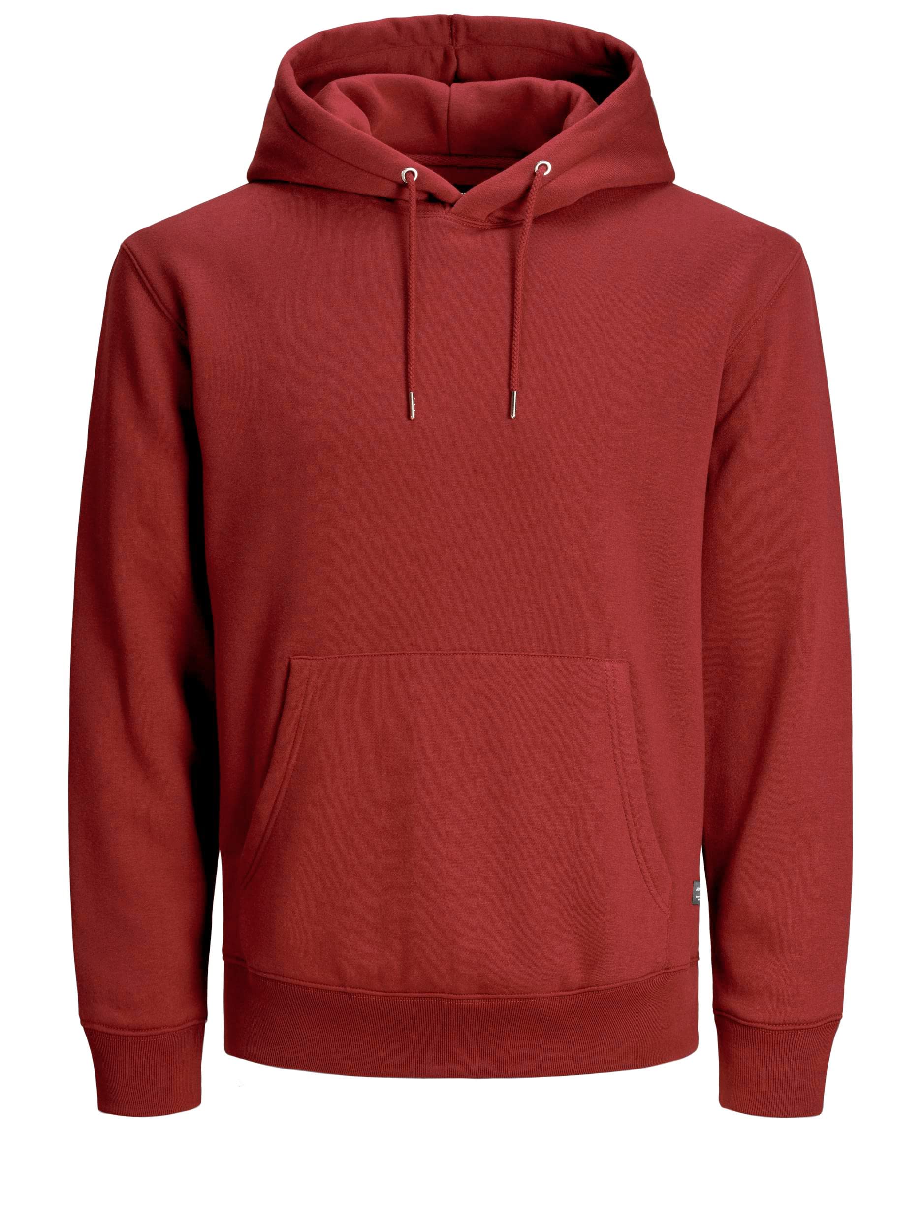 JACK & JONES Herren JJESOFT Sweat Hood, Red Dahlia/REG, XL