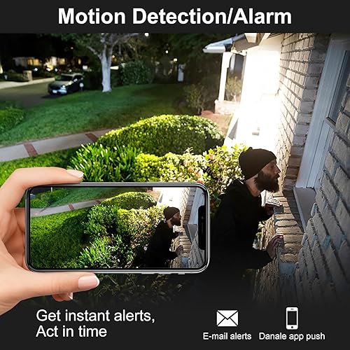 Miniatura 6 de JideTech Cámara bala IP PoE de 5MP para exteriores con audio de 2 vías, cámara de seguridad IP de lente de 0.142 in para interiores, IR de 120 pies,