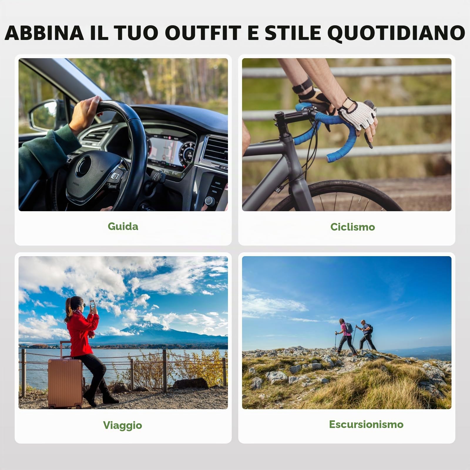 Confezione da 4 occhiali da sole polarizzati a clip per occhiali Ray-Ban Meta 2 Smart Glasses, protezione UV antiriflesso, nessun impatto sui sensori, 4 colori (nero/verde/blu/grigio sfumato