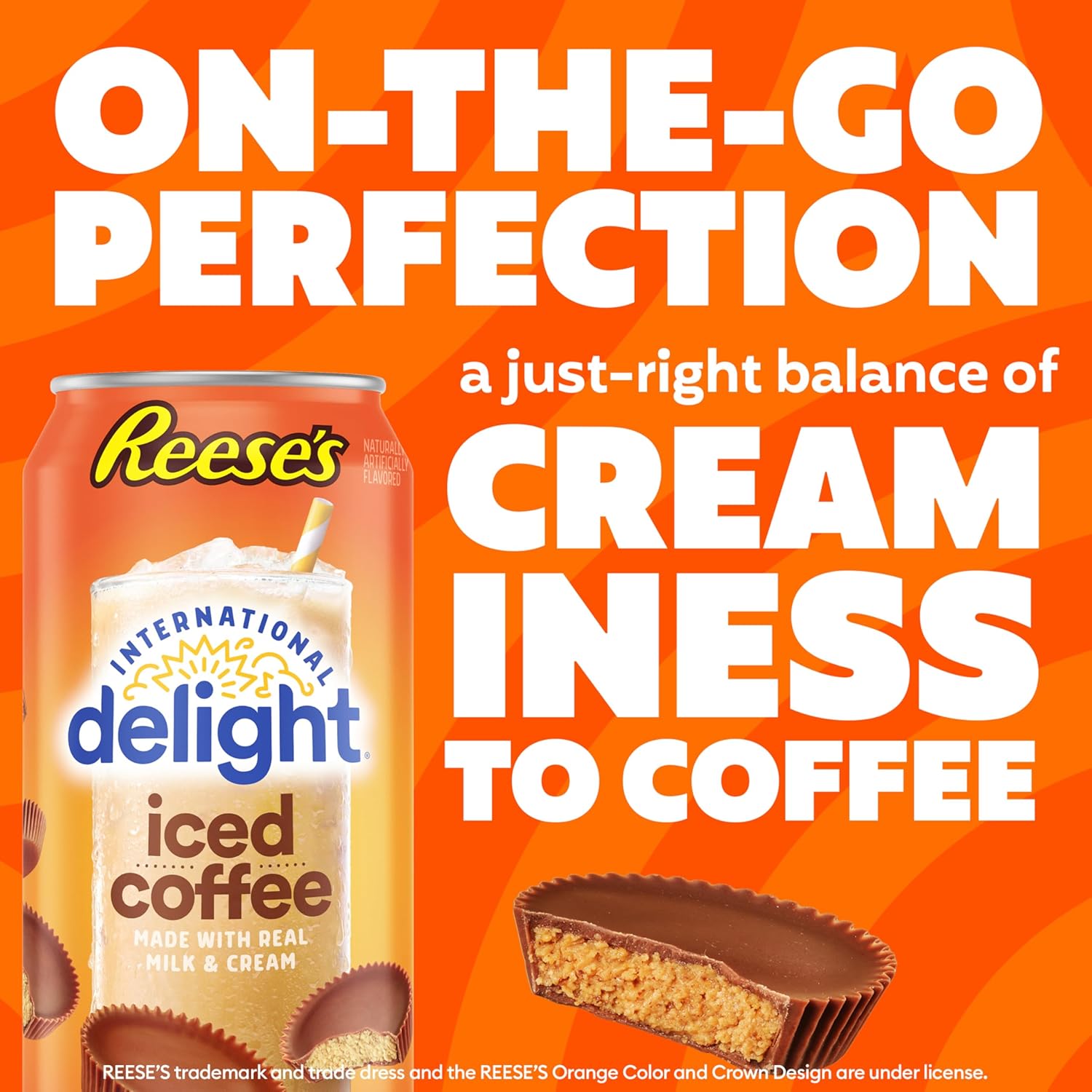 International Delight Iced Coffee, REESE'S, Grab and Go Coffee Drinks Made with Real Milk and Cream, 15 FL OZ, 12 Count