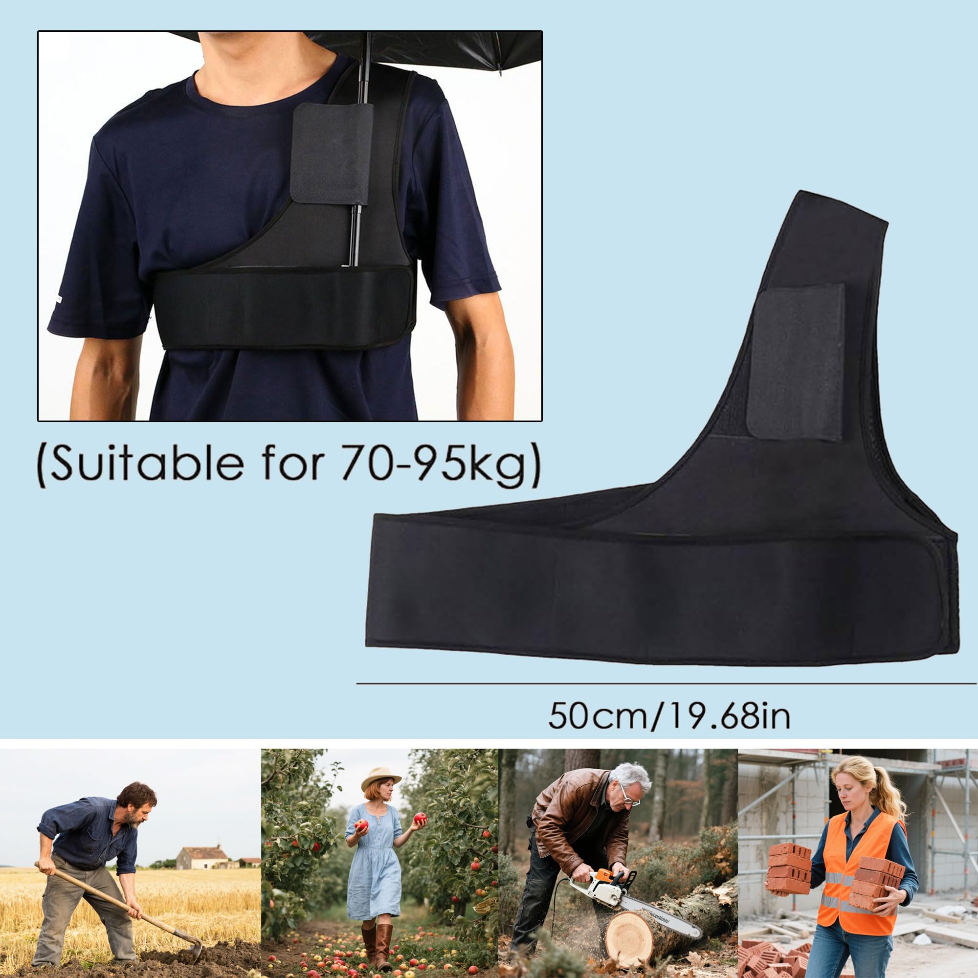 Sangle de Support de Parapluie Mains Libres Portable pour Parapluies Pliants
