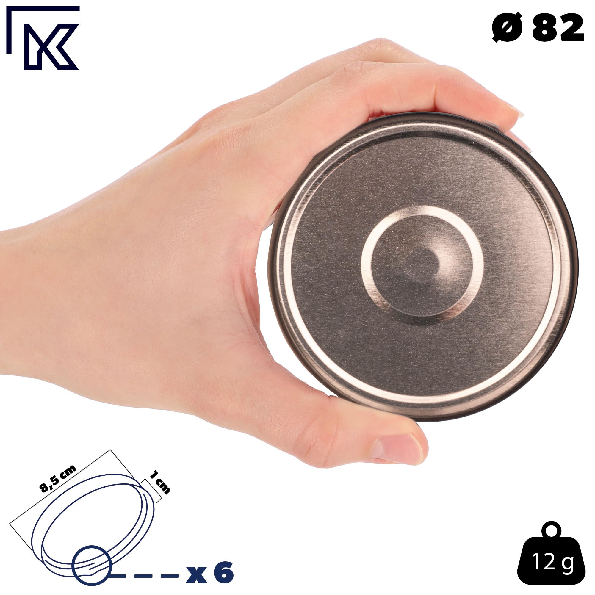 KADAX Lot de 50 Pots à Confiture en Verre 300ml Ø82 Fruits à Baies – Couvercle Twist-Off hermétique TO82 – pour confitures, gelées, Miel & cornichons Maison