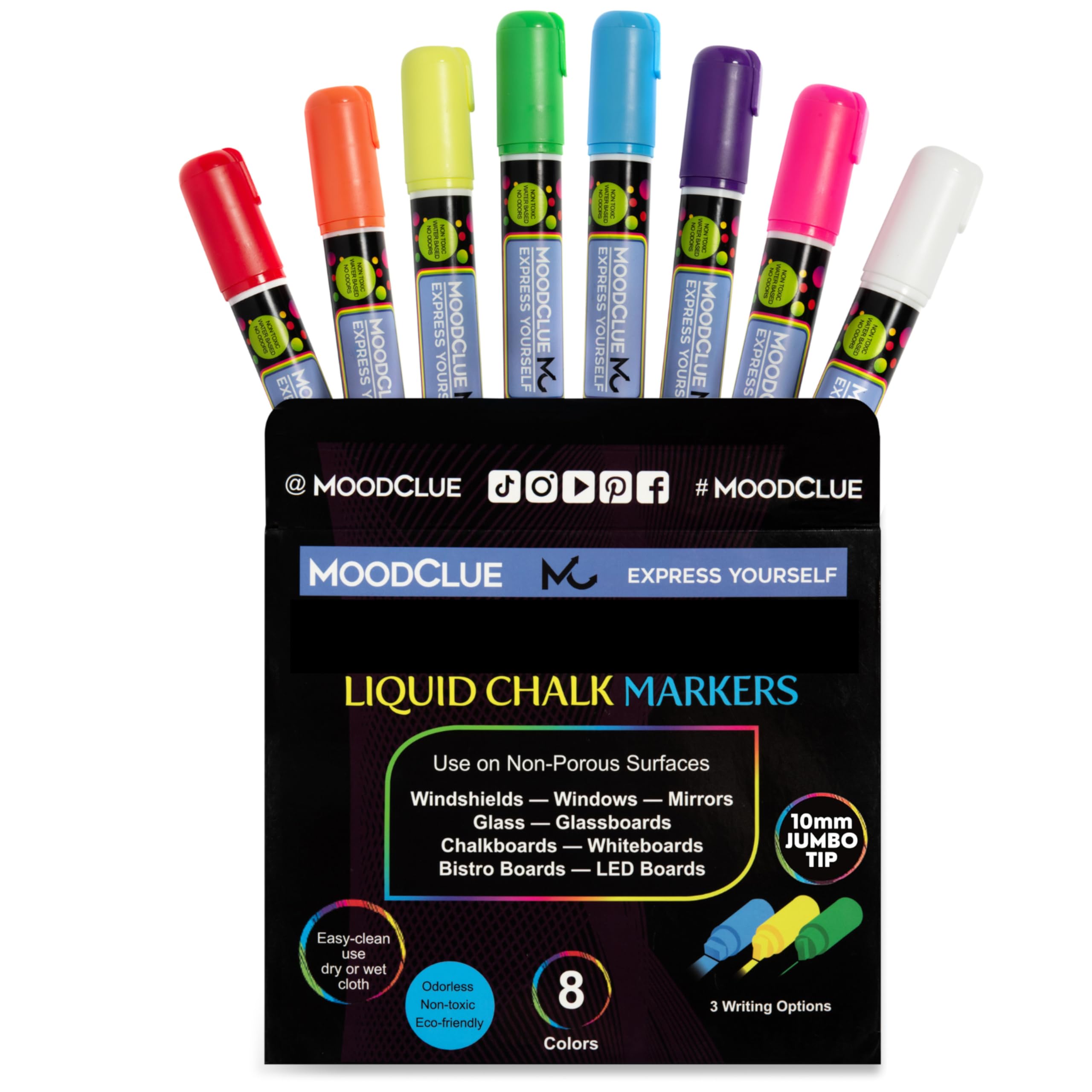 Amazon.com : 10mm JUMBO Tip Liquid Chalk Drawing Markers for Car