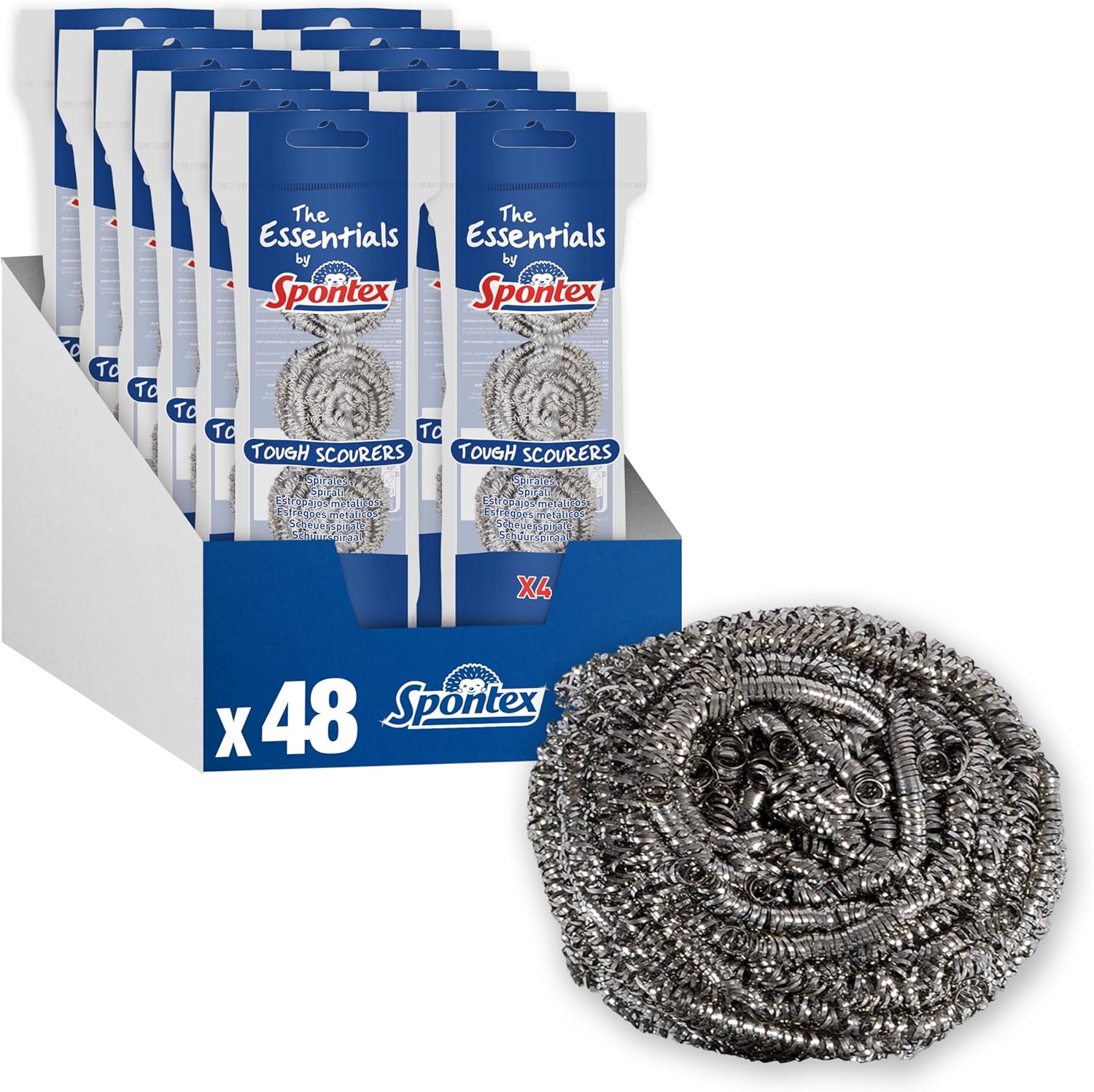 48 estropajos metálicos The Essentials by Spontex por 11,55€