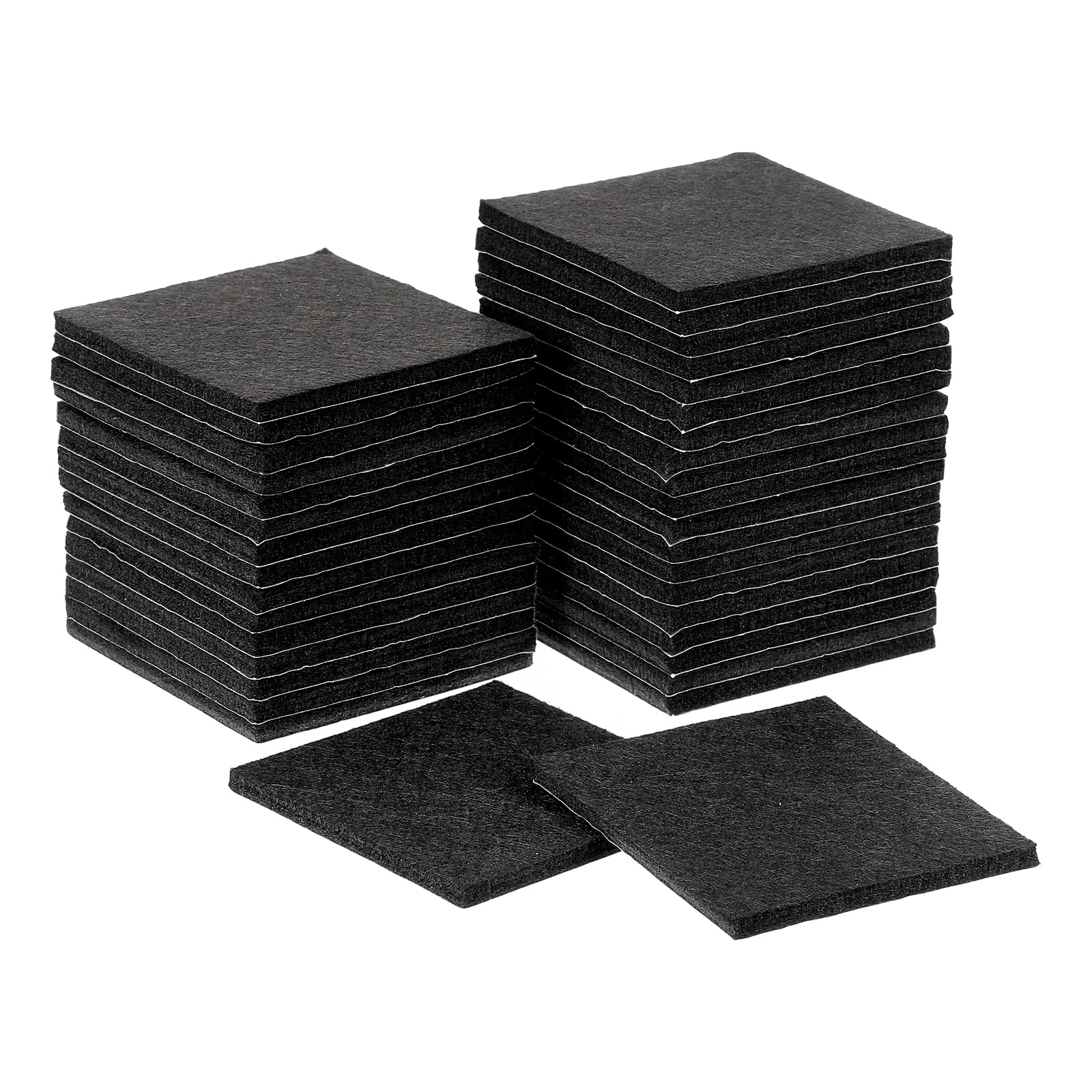 uxcell Furniture Pads, 36Pcs 3" - Square Self Adhesive Felt Furniture Pads, Floor Protectors for Furniture Feet Chairs Legs Hardwood Floors (Black)