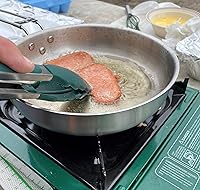 Vista 3 de Mr. Outdoors Cookout MOCU10 MOCU10 - Juego de utensilios con revestimiento de silicona verde con bolsa de transporte