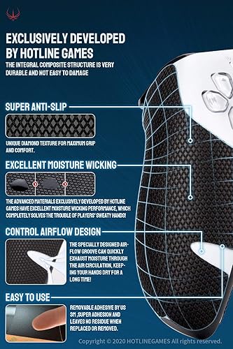 Miniatura 2 de HOTLINEGAMES Empuñaduras de control compatibles con PS5 Dualsense, accesorios de control de PlayStation 5, kit de piel, cinta de agarre