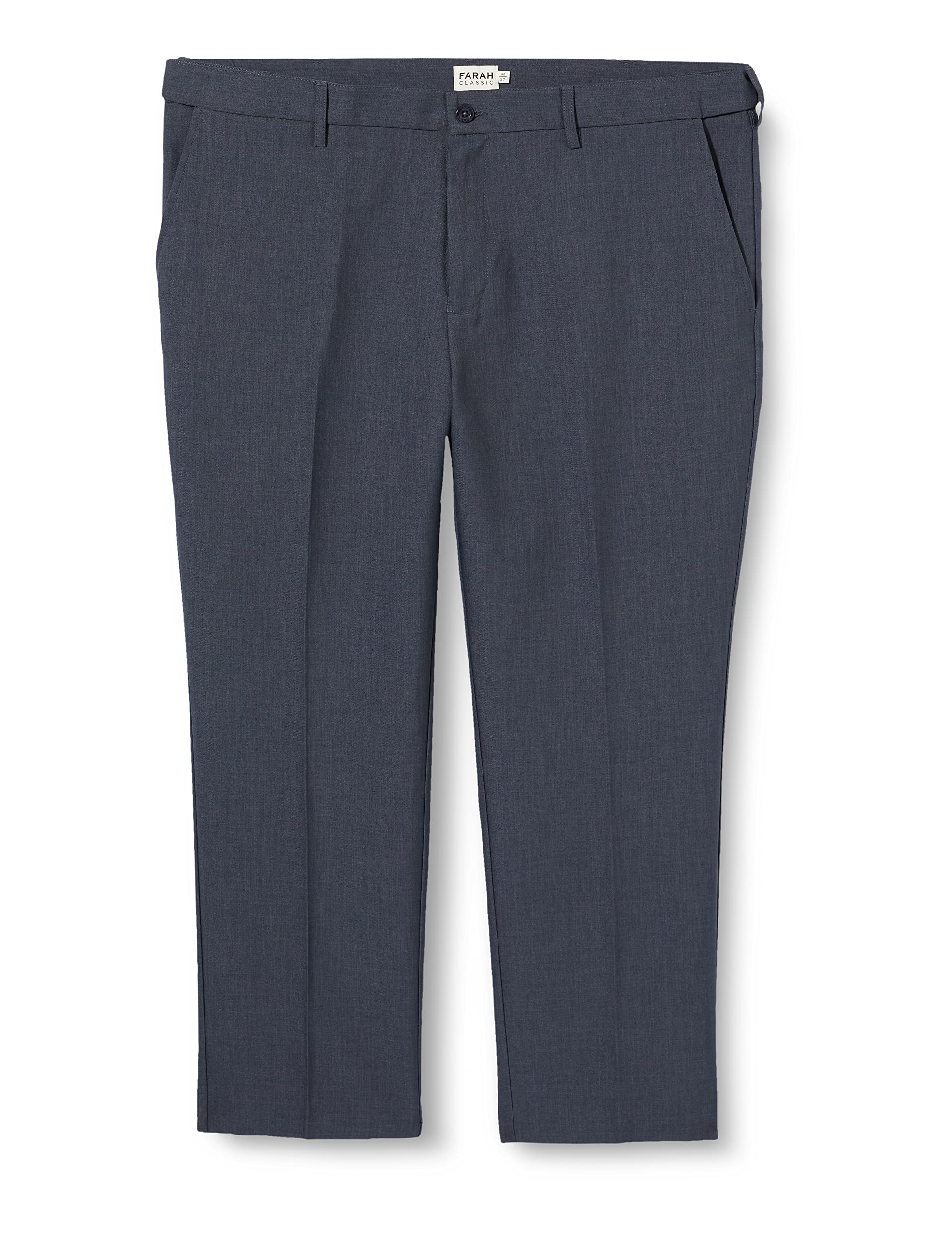 Farah Men's Blue (Midnight ) Classic Roachman Trousers, 40W 29L Uk