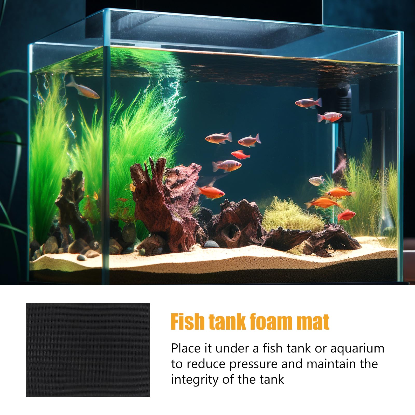 BESPORTBLE Aquarium Mat Underlay: Thicken Fish Tank Mat Aquarium Leveling Mat Fish Tank Pad Under Sponge Filter for Betta Leveling Mat for Aquarium Container - Image 3