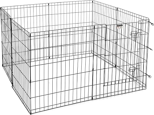 Miniatura 6 de Pet Trex Parque de juegos para perros ocho paneles altos, Negro