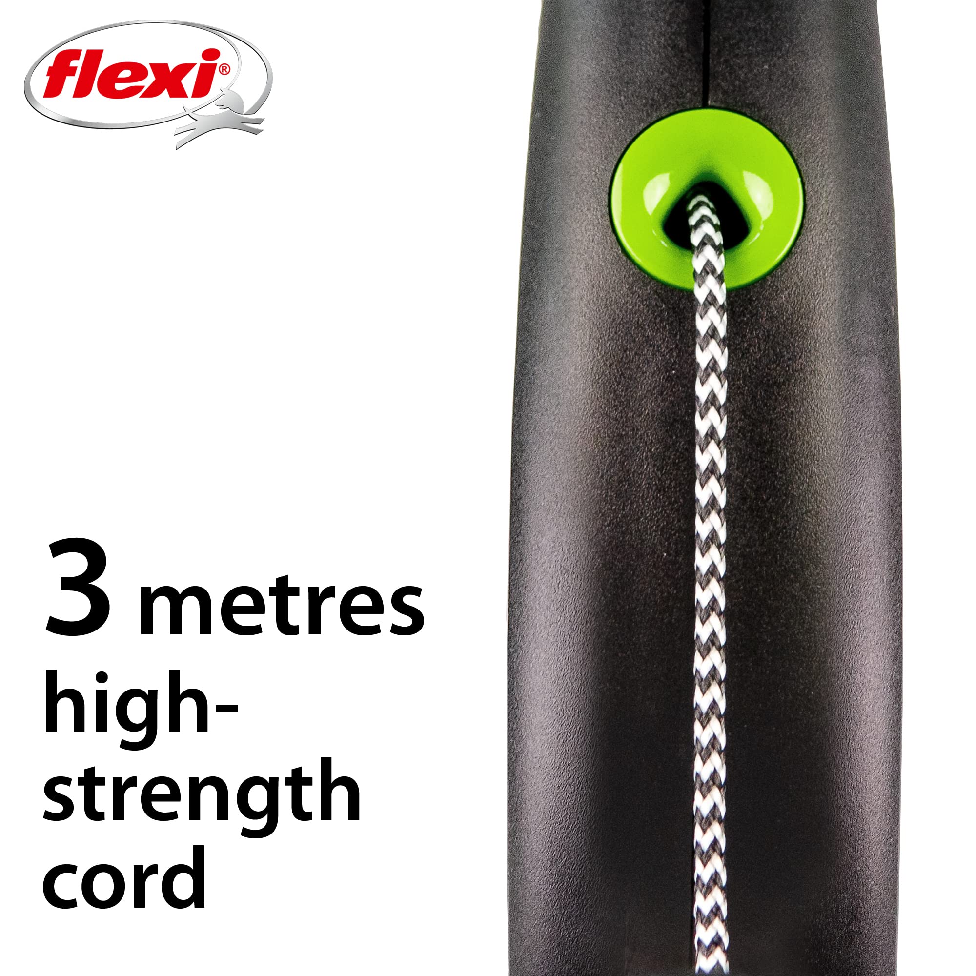 flexi Black Design XS Cord 3 m black/green - Image 3
