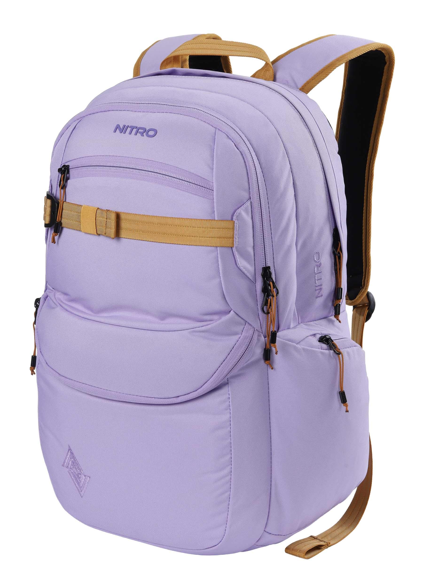 Nitro Future Hero - Zaino per la scuola con organizer per la scuola, con scomparto per laptop da 17 pollici, lavanda, 37L, Casual