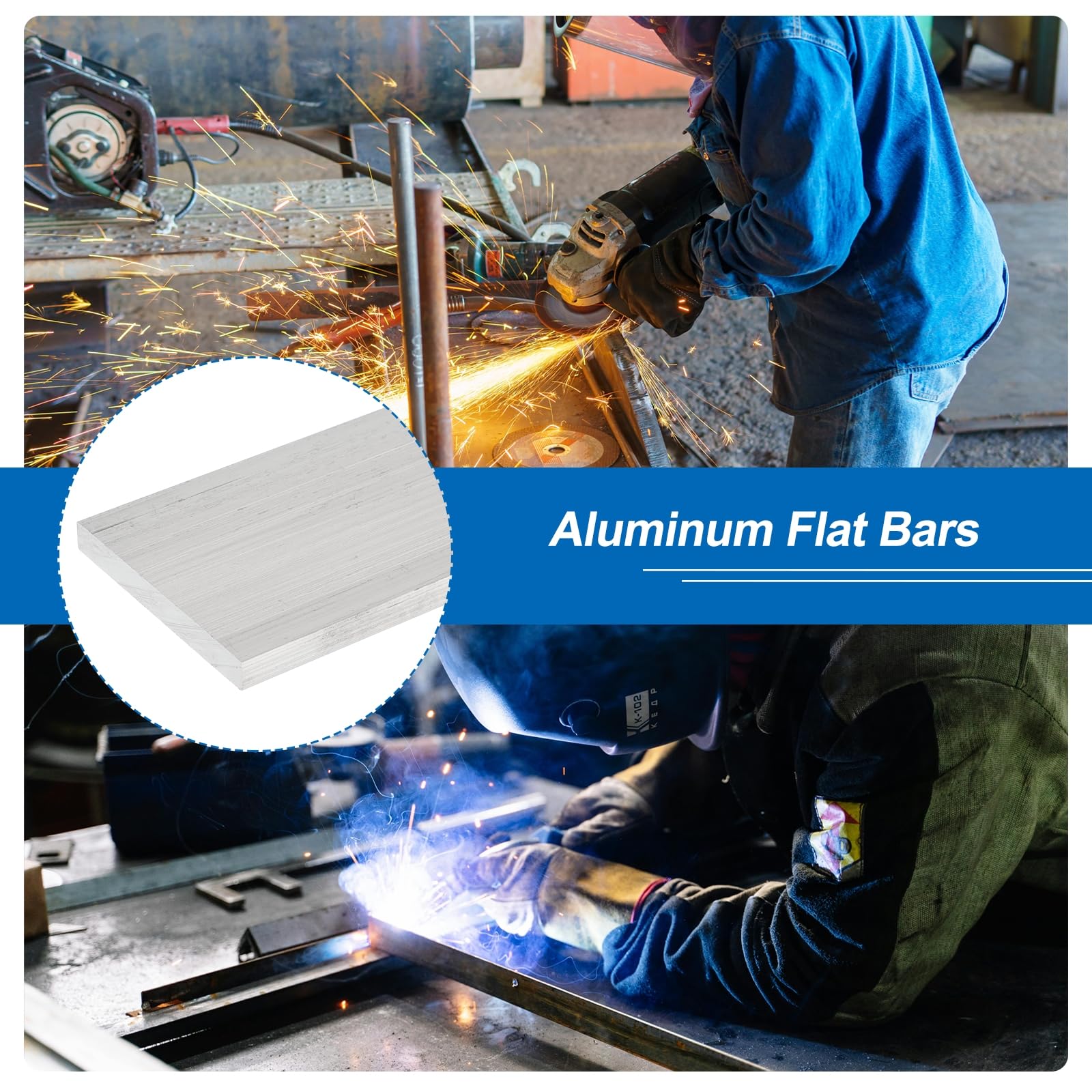 QUARKZMAN 6 Stück Aluminium Flachprofil 6 x 50 mm Aluleisten Flach Länge 305 mm Quadratischer 6061 Aluminium Flachplatte Aluschiene Schweißbar Massiv Neuware für Industriegebäude