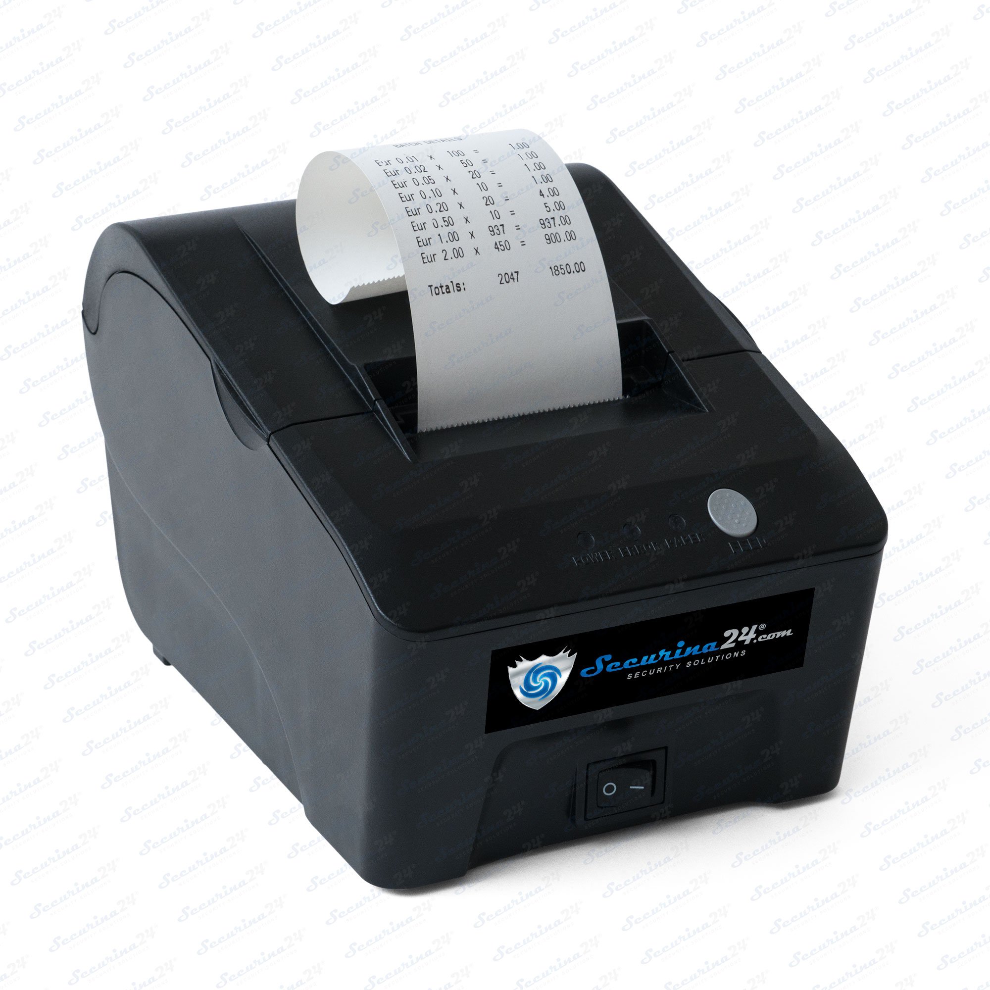 Münzzähler Euro SR1850 mit Drucker Securina24® (schwarz mit Drucker)
