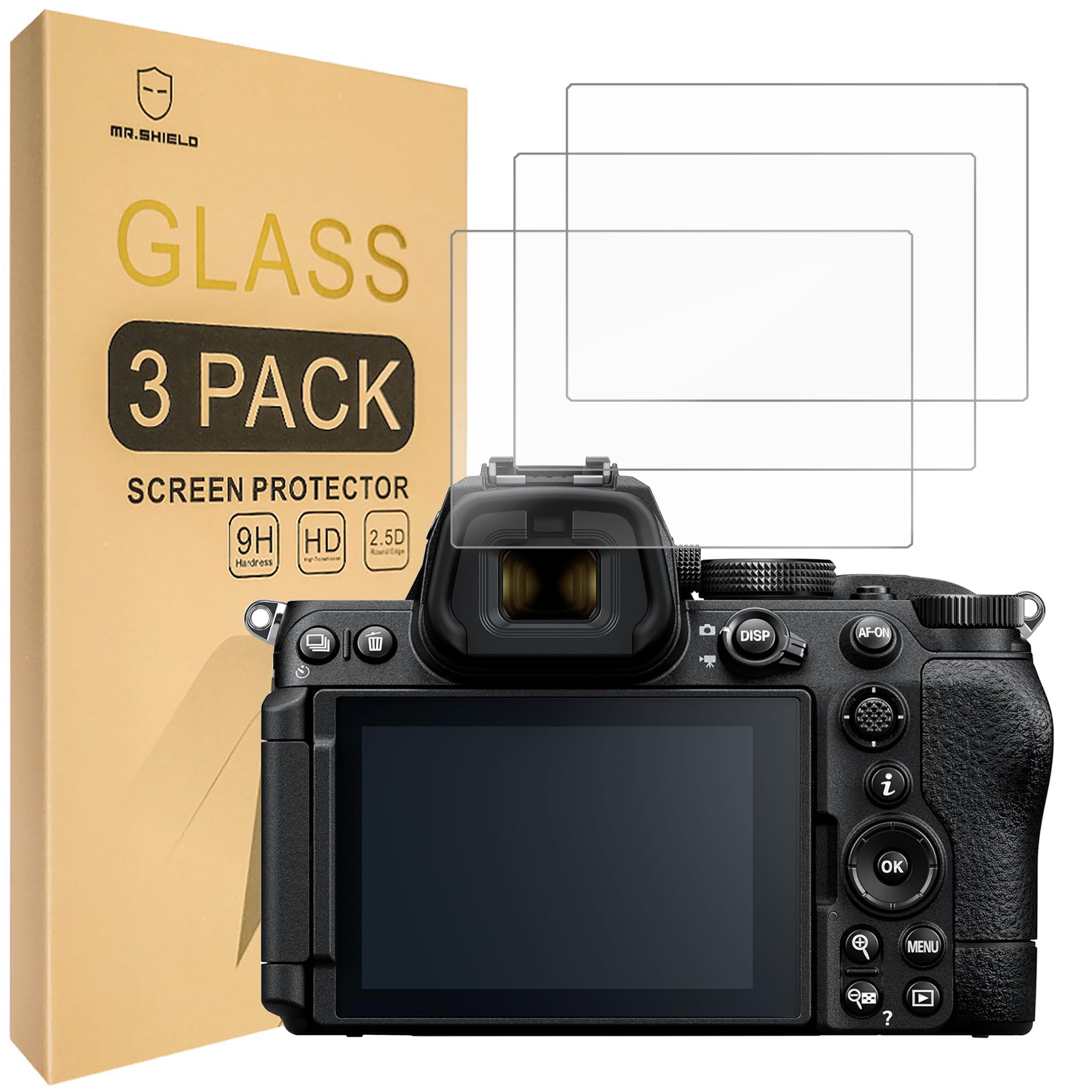 Mr.Shield 3 Sztuki Hartowane Szkło Ochraniacz Ekranu do Nikon Z5 II/ Z5II | Odporny na Zarysowania HD Przejaśniać Hartowane szkło 9H