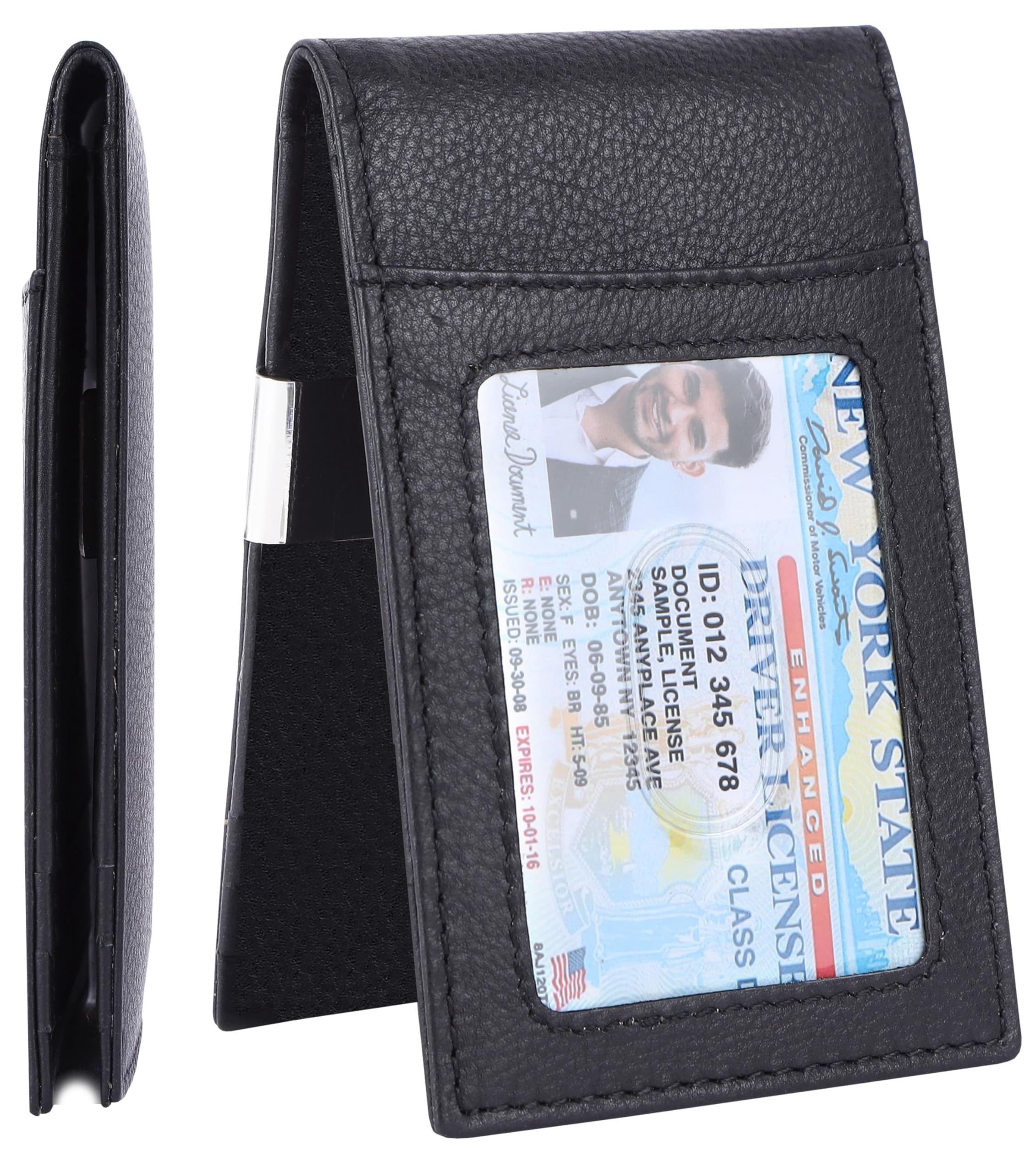 CALGARI® Italian Luxury Leather Minimalist Wallets For Men | Money Clip