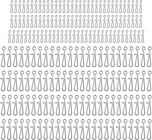 100 piezas 0.531 in y 0.866 in Pesca en el mar Cambio rápido Cebo de plomo Snap Rig Clip Acero inoxidable Colgante Conector Clips de velocidad