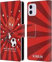 Vista 104 de Head Case Designs Funda de piel con licencia oficial de AC Milan Dream Big Children compatible con Apple iPhone 13 Mini