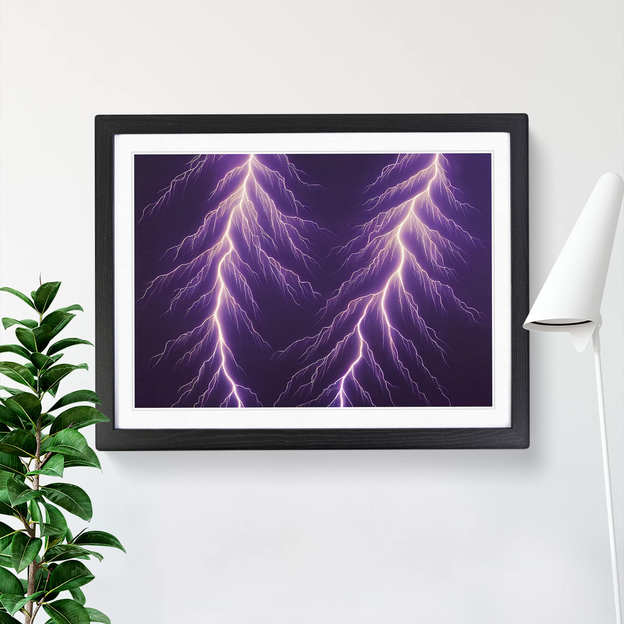 Enticing Lightning Bolts Vol.2 Framed Print, Black, A3 (46 x 34 cm) - Image 3