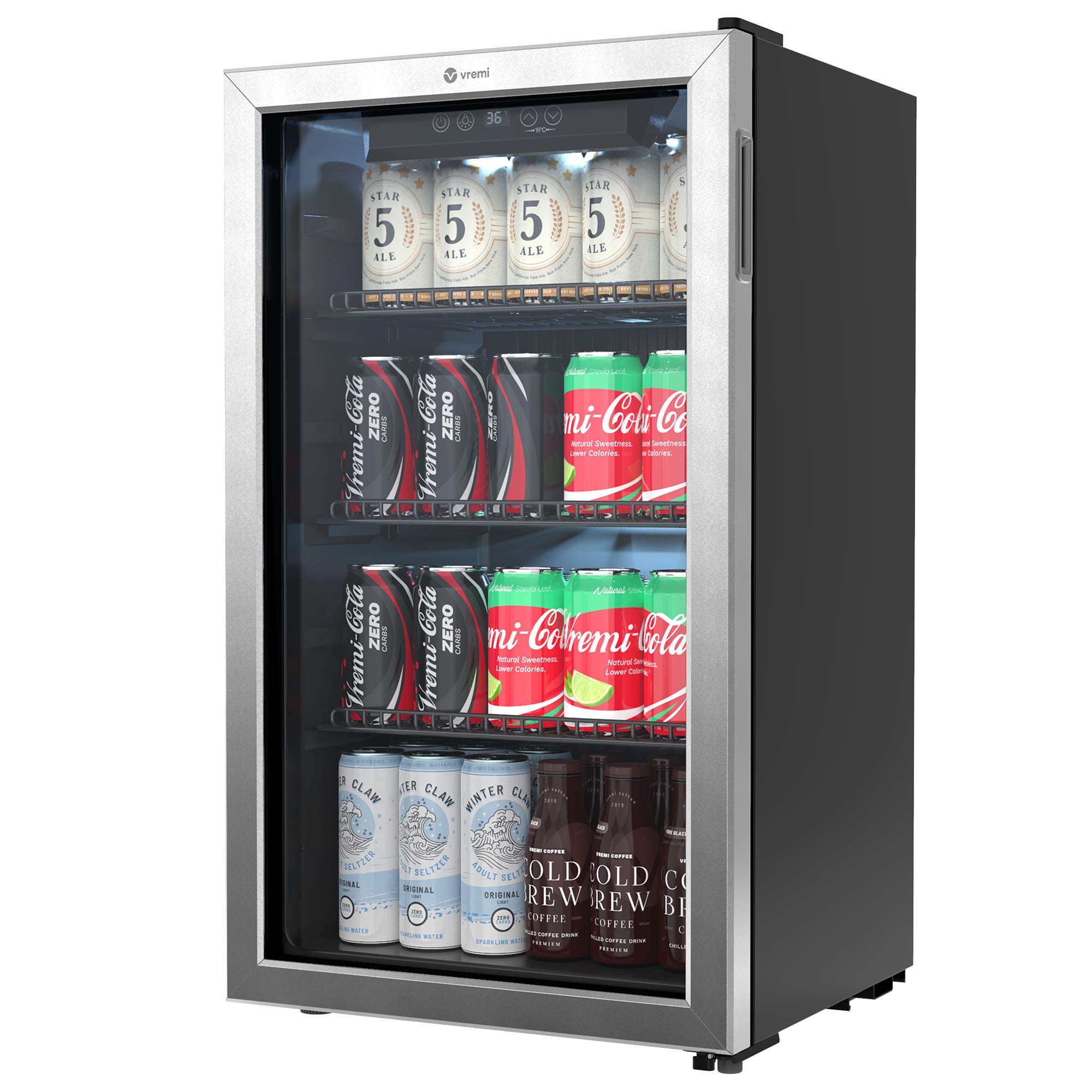 Vremi Beverage Refrigerator and Cooler 100 to 120 Can Mini Fridge