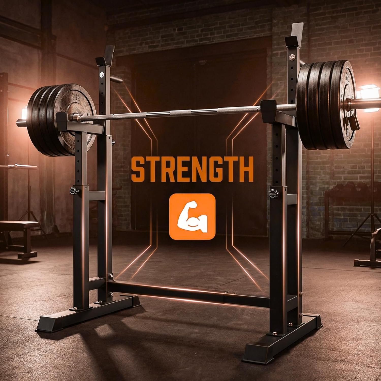 BARWING 49IN Rack For Bench Press Stand ,Barbell Rack Stand - Adjustable Multi-Functional Squat Barbell Stand for Weight Bench Press, weight bench rack, Easy to Assemble 350LBS Adjustable Squat Rack Stand